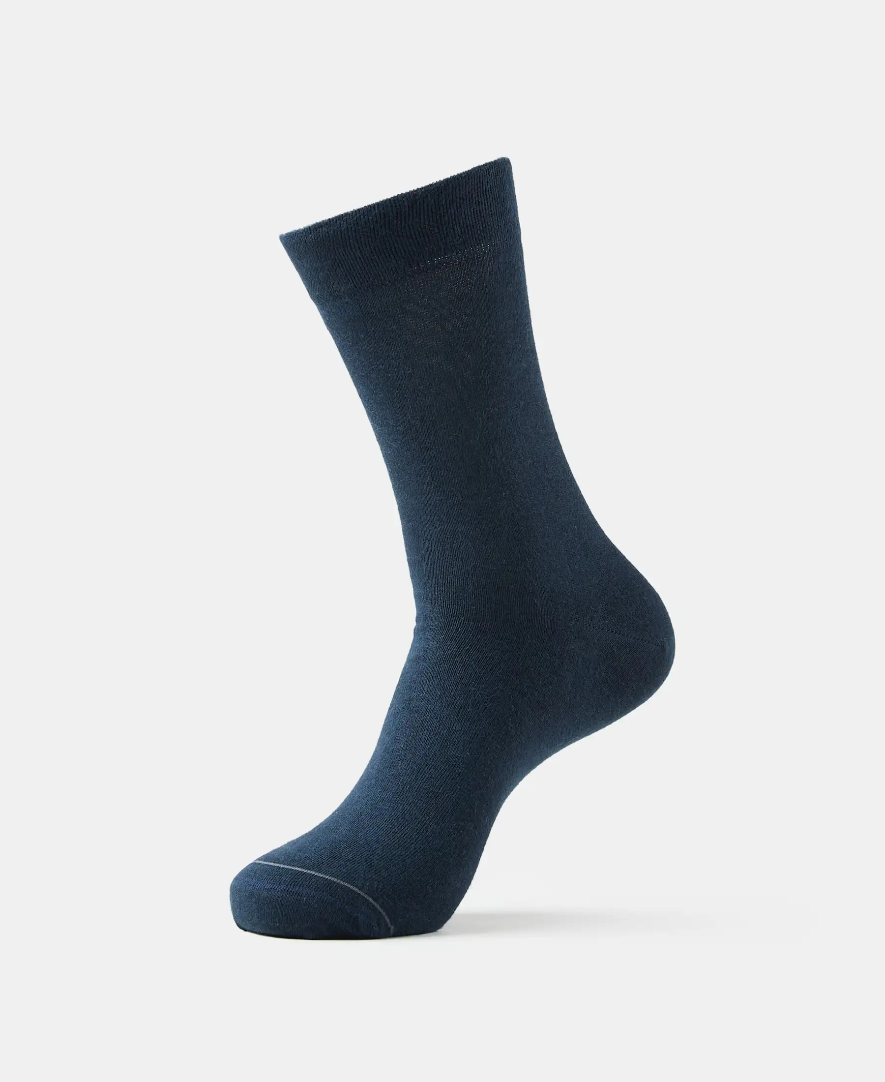 Modal Cotton Elastane Stretch Crew Length Socks with StayFresh Treatment - Navy - Image 5