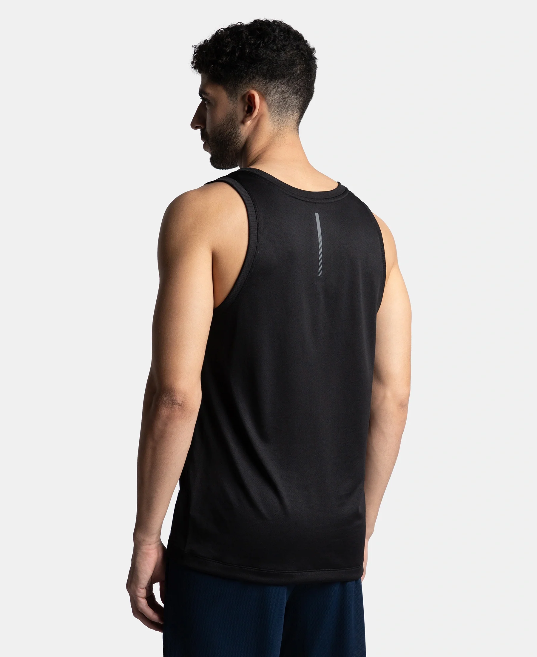 Pack of 2 Lightweight Microfiber Solid Tank Top with Breathable Mesh - Black & Sundried Tomato - Image 8