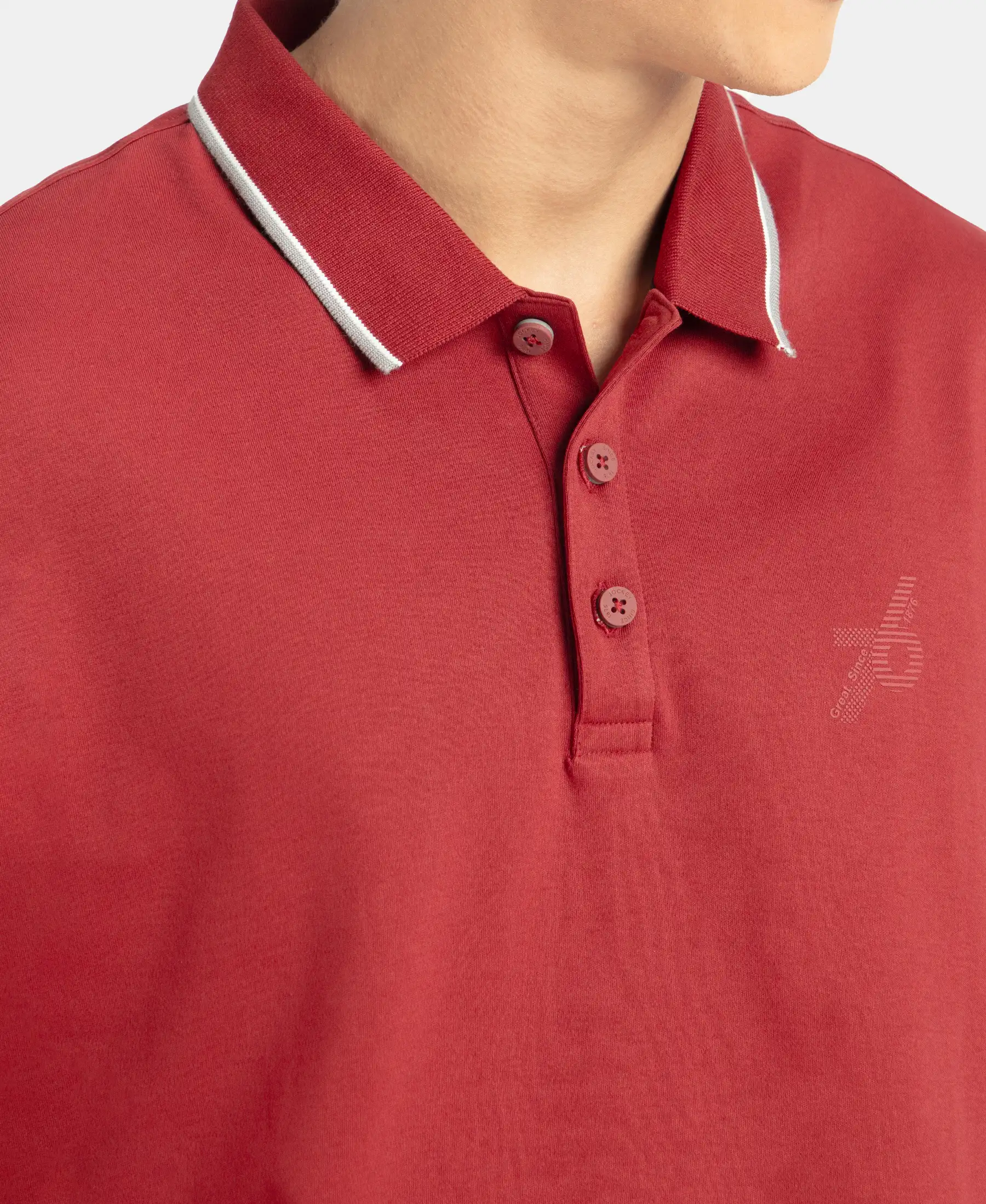 Pack of 2 Super Combed Cotton Rich Solid Half Sleeve Polo T-Shirt - Nirvana & Sundried Tomato - Image 9