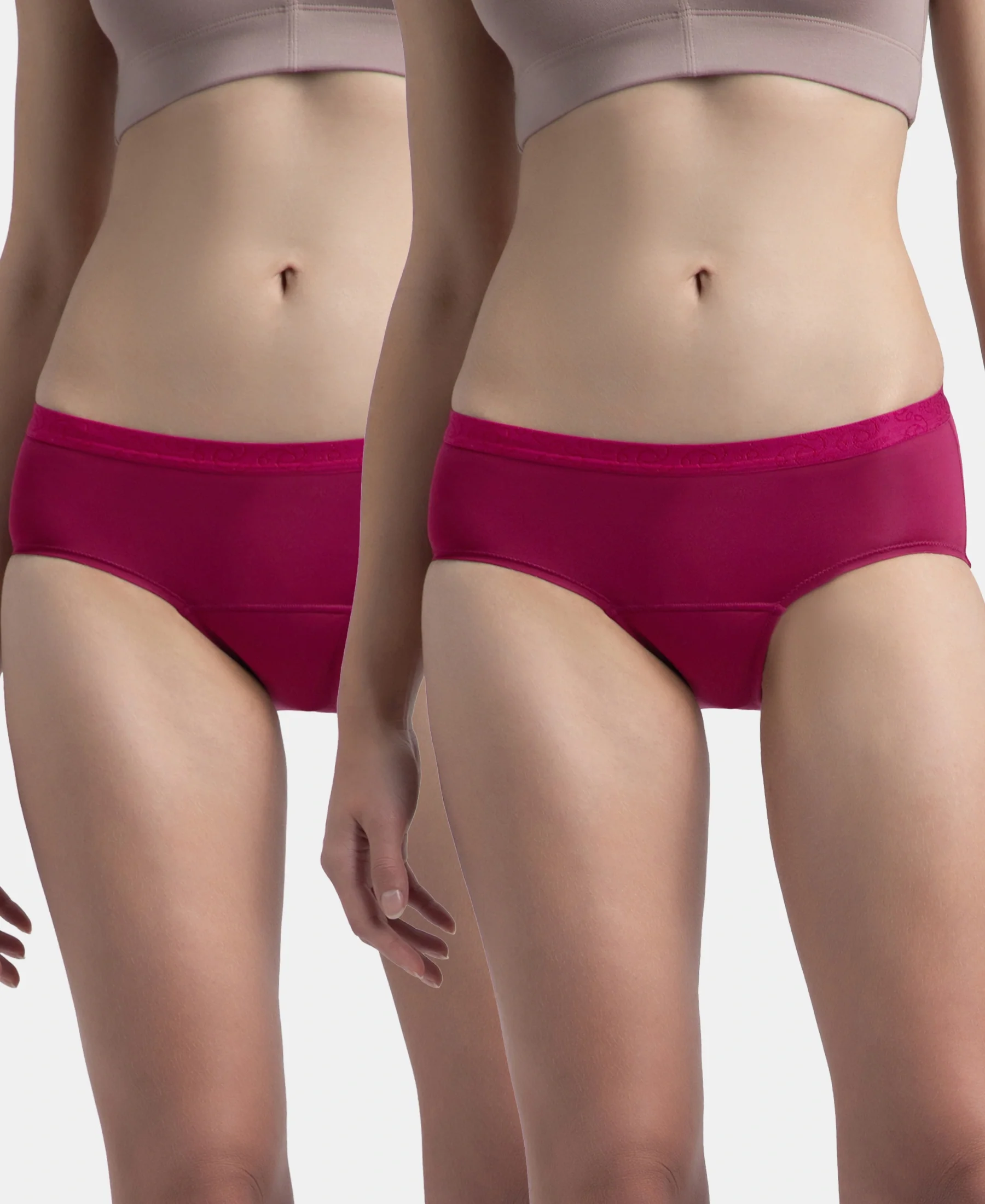 Pack of 2 Tactel Microfiber Elastane Stretch Period Panty with Leak Proof Inner Absorbent Layer and StayFresh Treatment - Anemone - Image 5