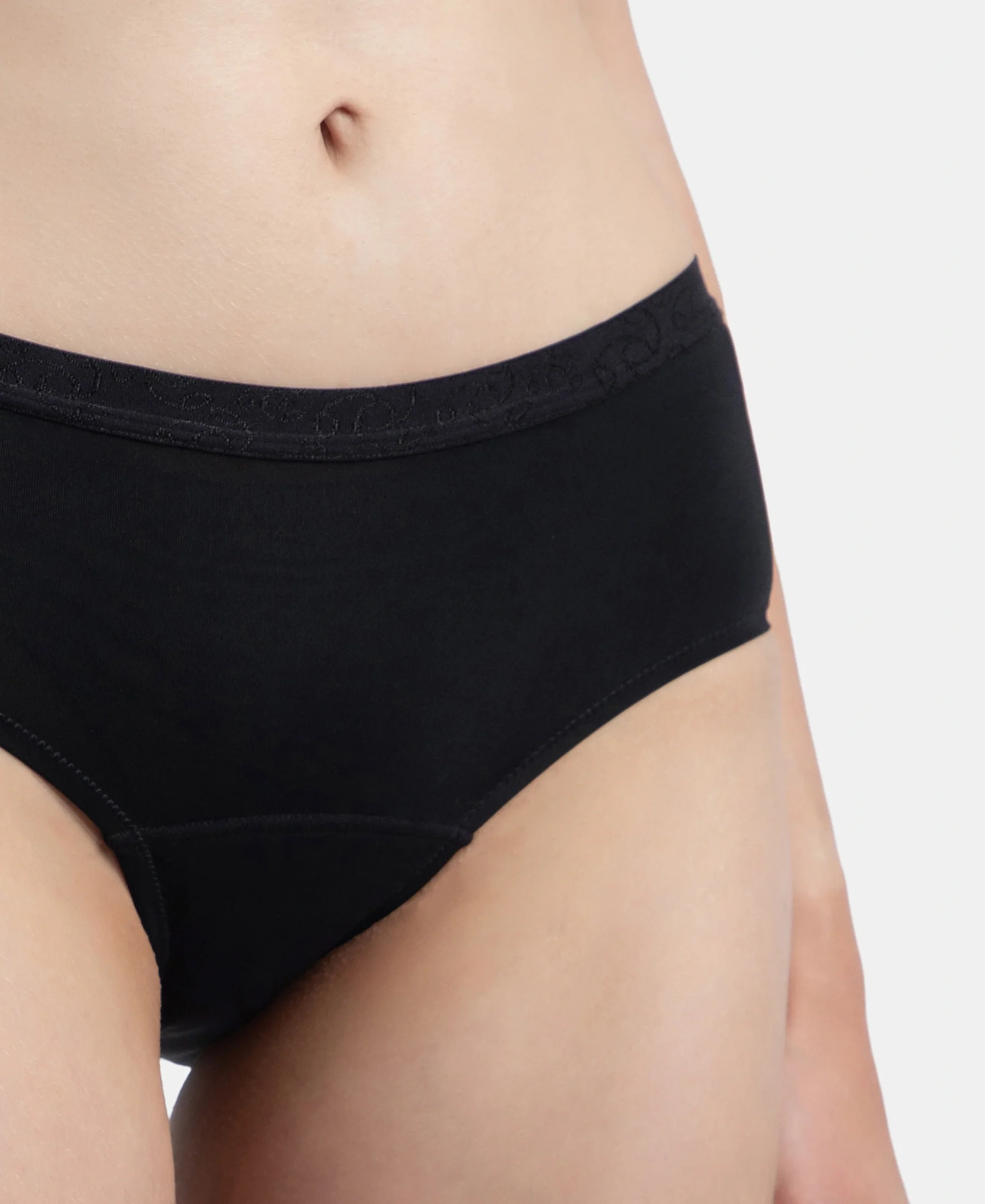 Pack of 2 Tactel Microfiber Elastane Stretch Period Panty with Leak Proof Inner Absorbent Layer and StayFresh Treatment - Anemone & Black - Image 10