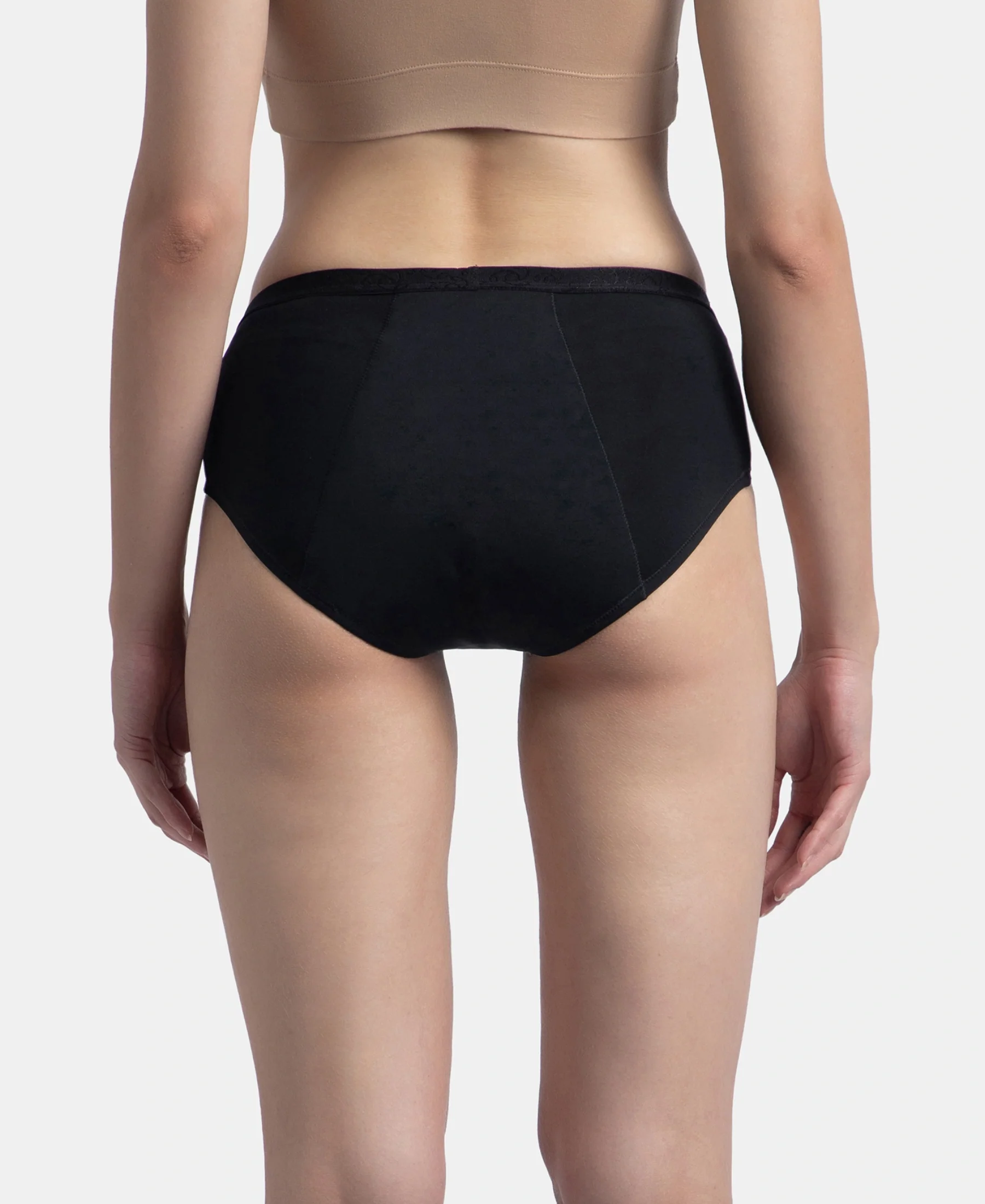 Pack of 2 Tactel Microfiber Elastane Stretch Period Panty with Leak Proof Inner Absorbent Layer and StayFresh Treatment - Anemone & Black - Image 8