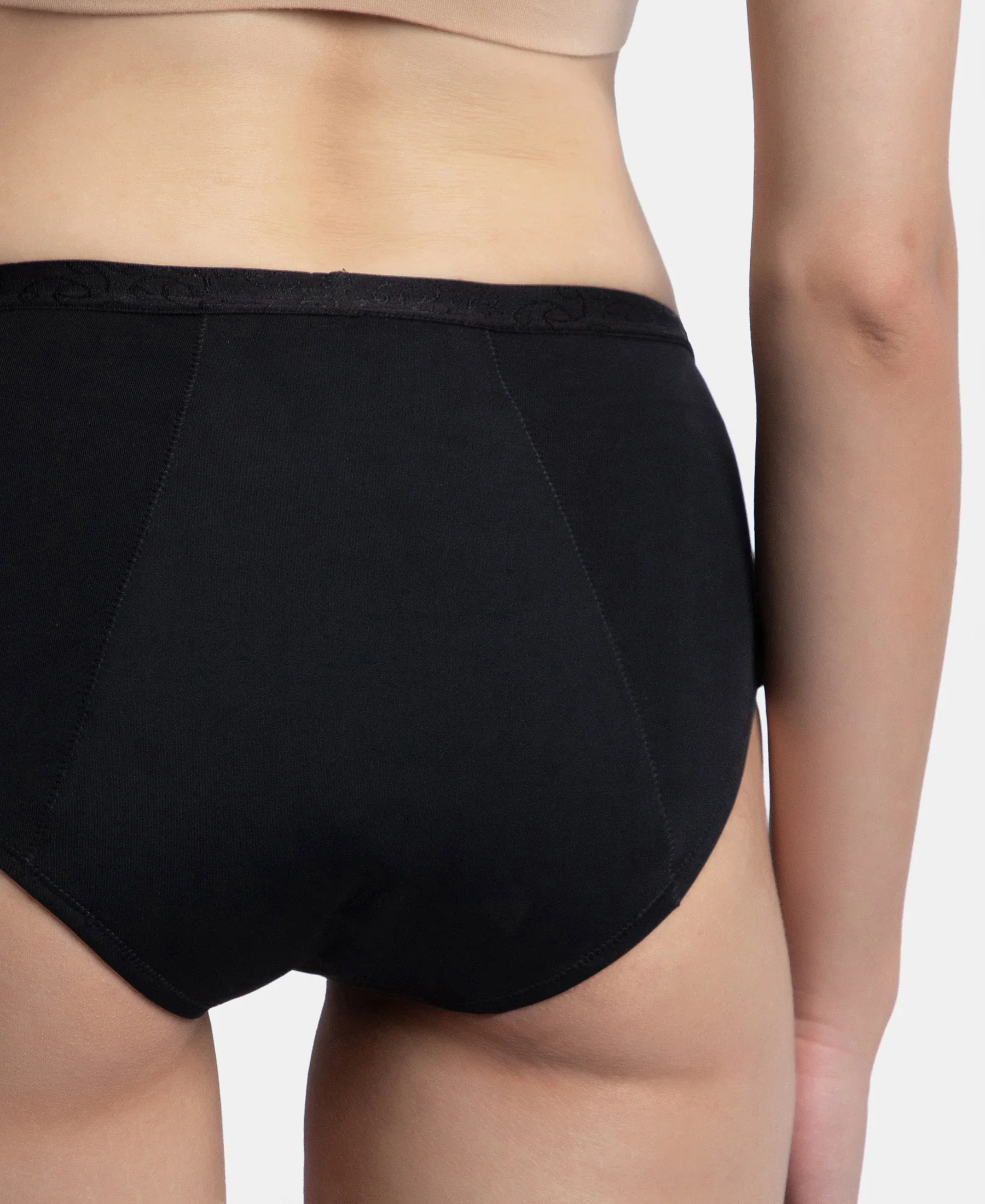 Pack of 2 Tactel Microfiber Elastane Stretch Period Panty with Leak Proof Inner Absorbent Layer and StayFresh Treatment - Black & Navy - Image 11