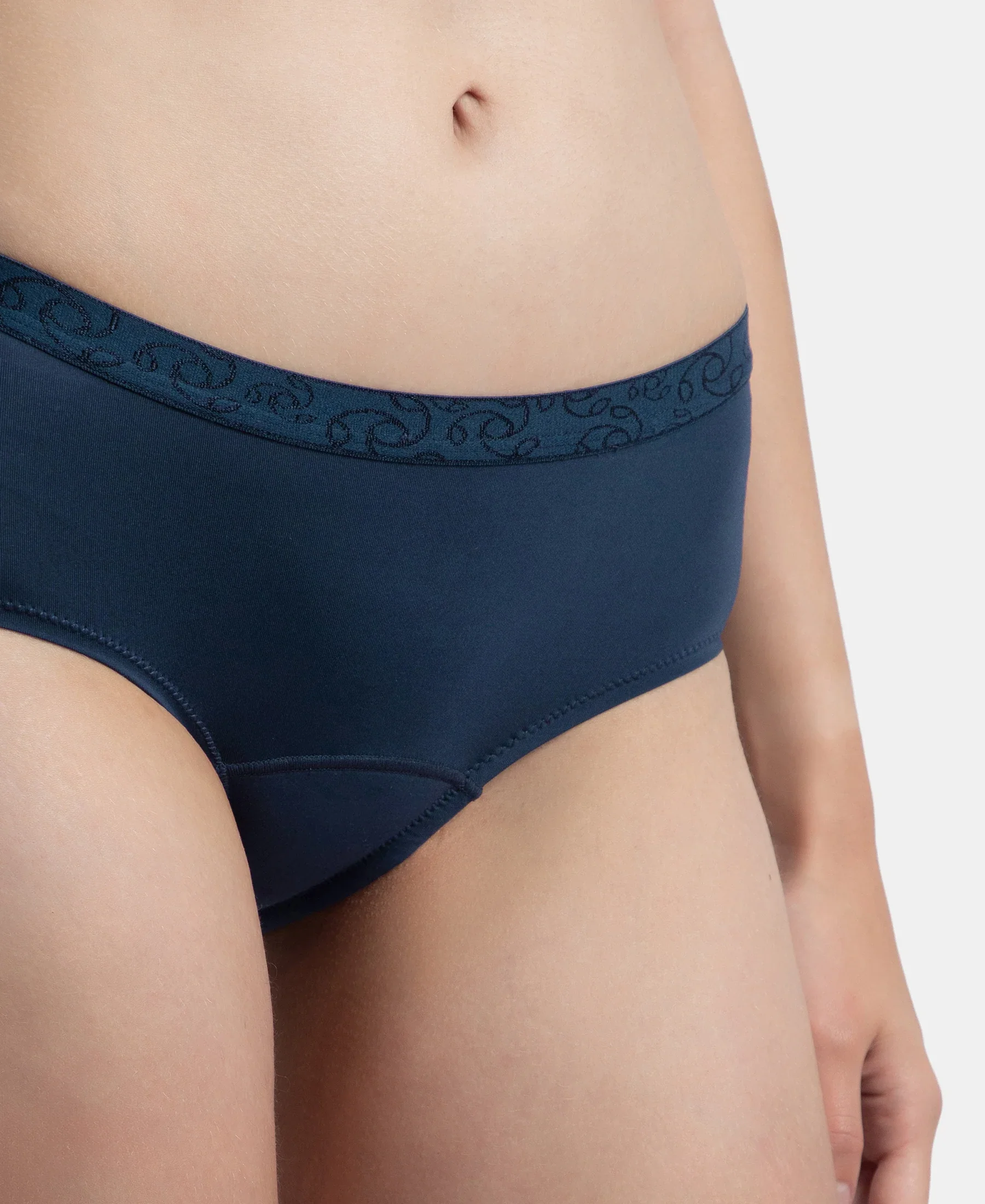 Pack of 2 Tactel Microfiber Elastane Stretch Period Panty with Leak Proof Inner Absorbent Layer and StayFresh Treatment - Navy - Image 8