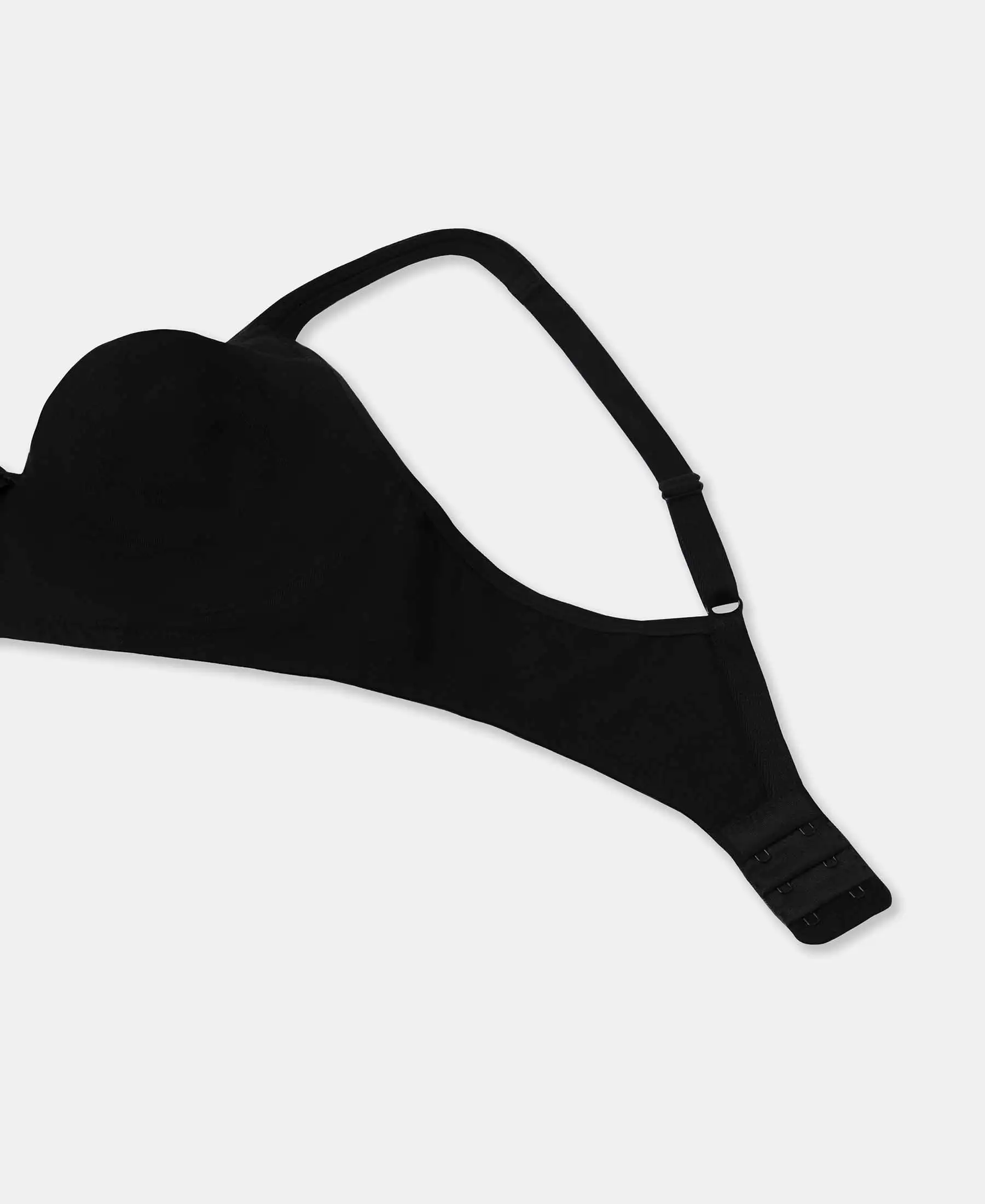 Pack of 2 Wirefree Non Padded Super Combed Cotton Elastane Stretch Medium Coverage Everyday Bra with Concealed Shaper Panel - Black & Skin - Image 11