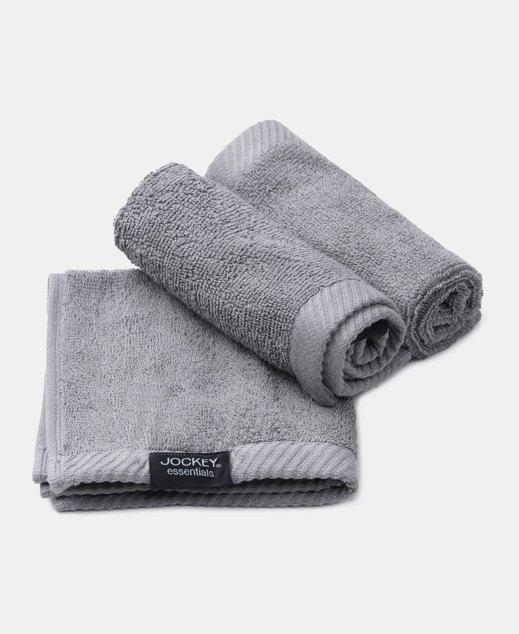 Pack of 6 Cotton Terry Ultrasoft and Durable Solid Face Towel - Navy & Grey - Image 3
