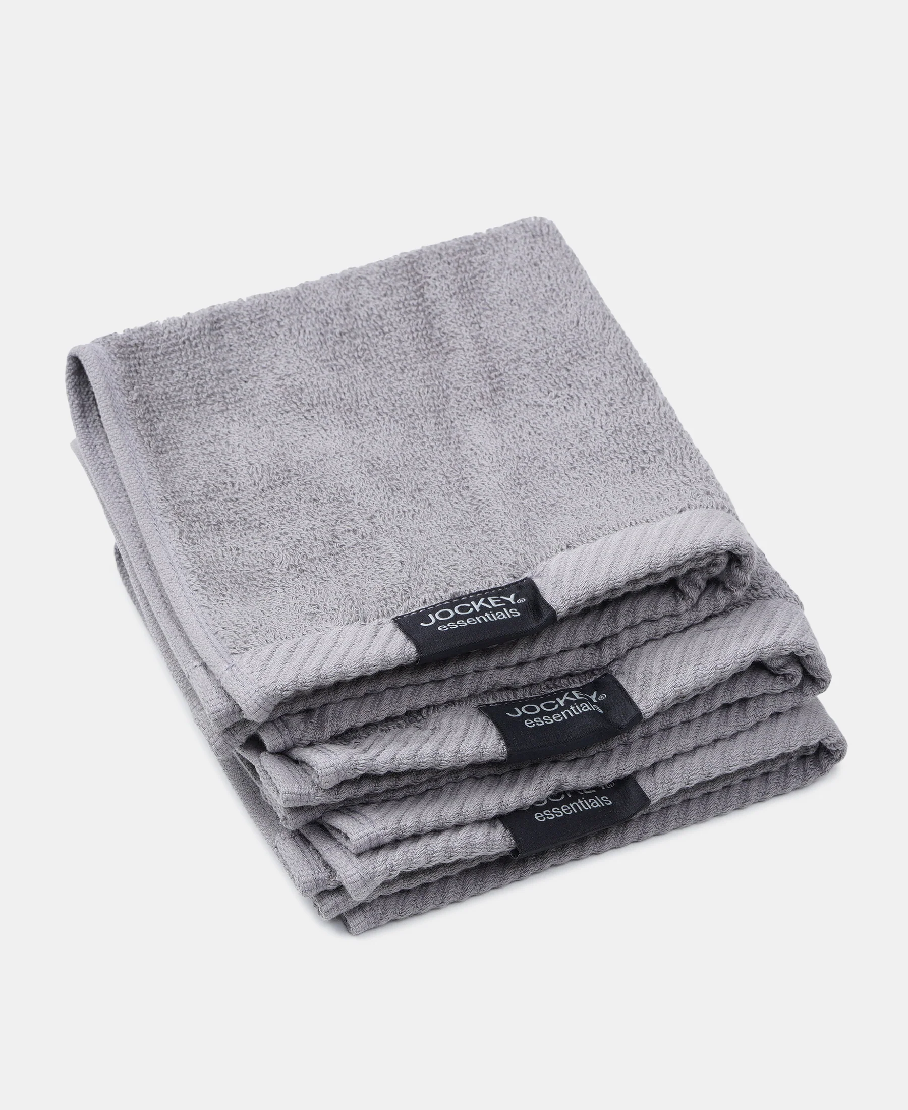 Pack of 6 Cotton Terry Ultrasoft and Durable Solid Face Towel - Navy & Grey - Image 6