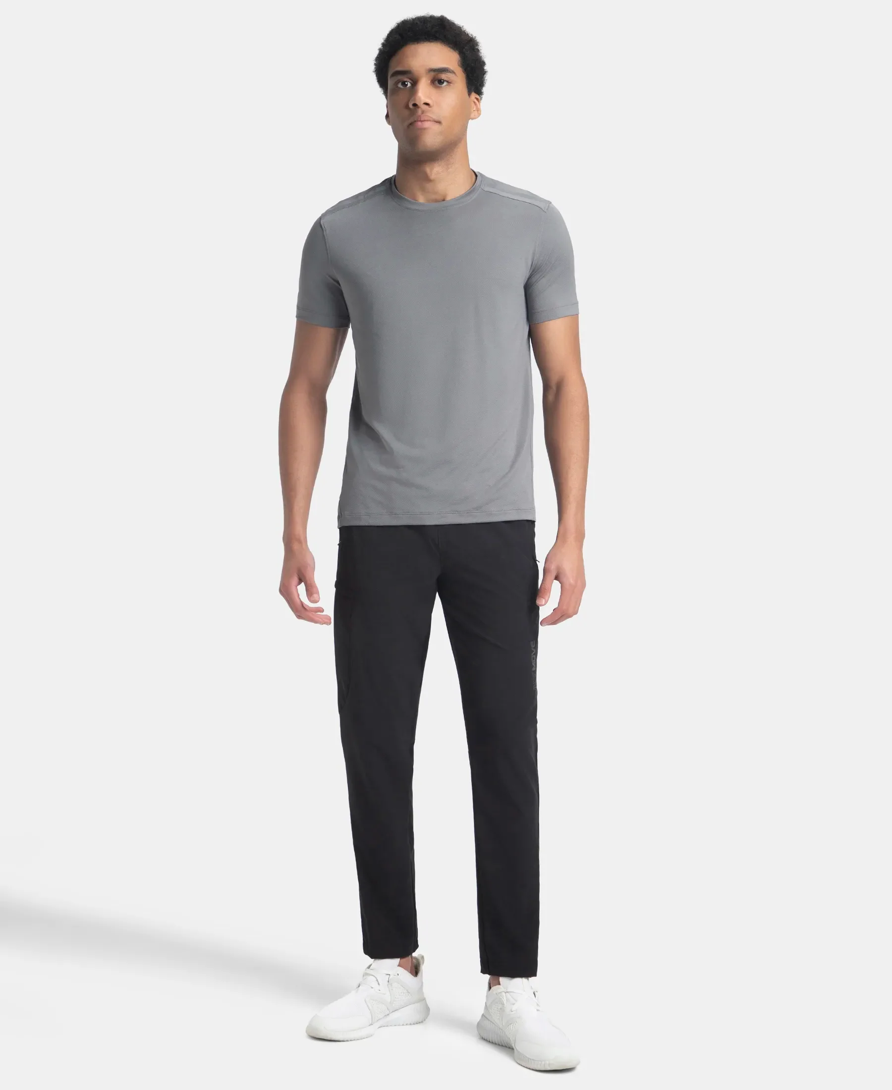 Recycled Microfiber Elastane Stretch Cargo Trackpant with StayFresh Treatment - Black - Image 4