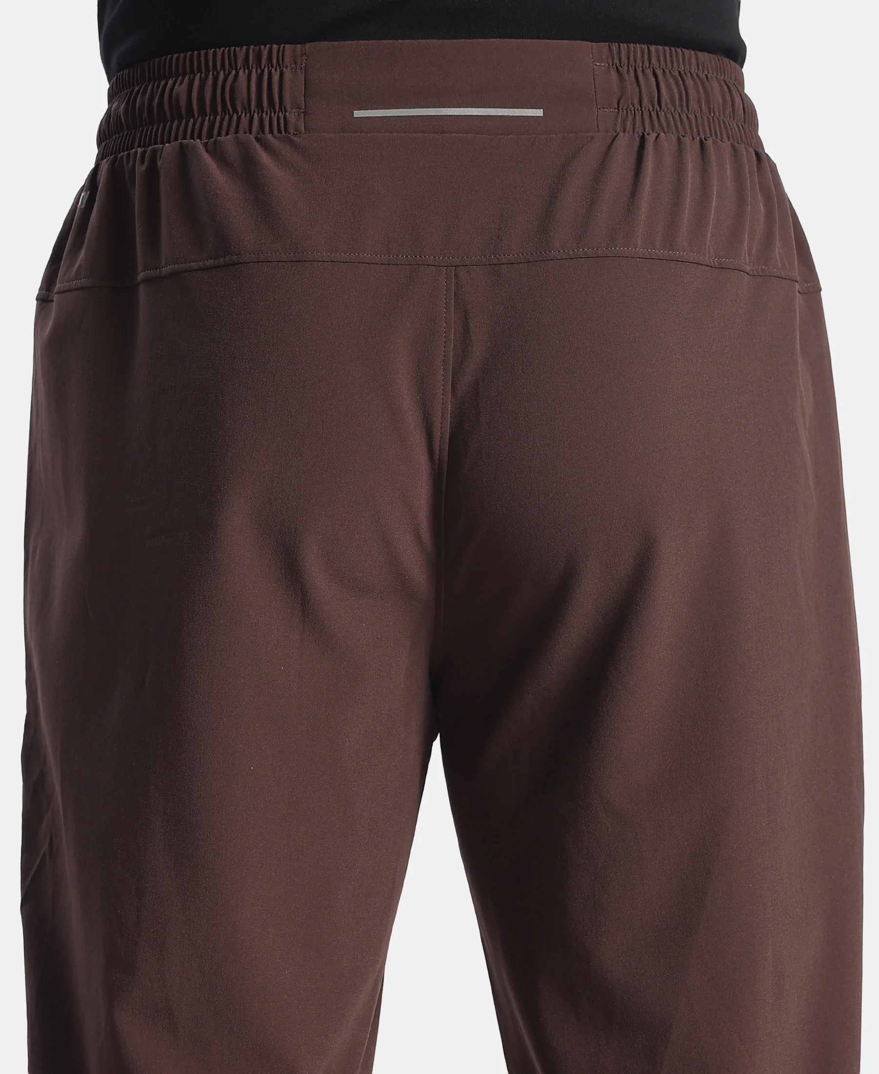 Recycled Microfiber Elastane Stretch Trackpant with Zipper Pockets and StayFresh Treatment - Java - Image 11