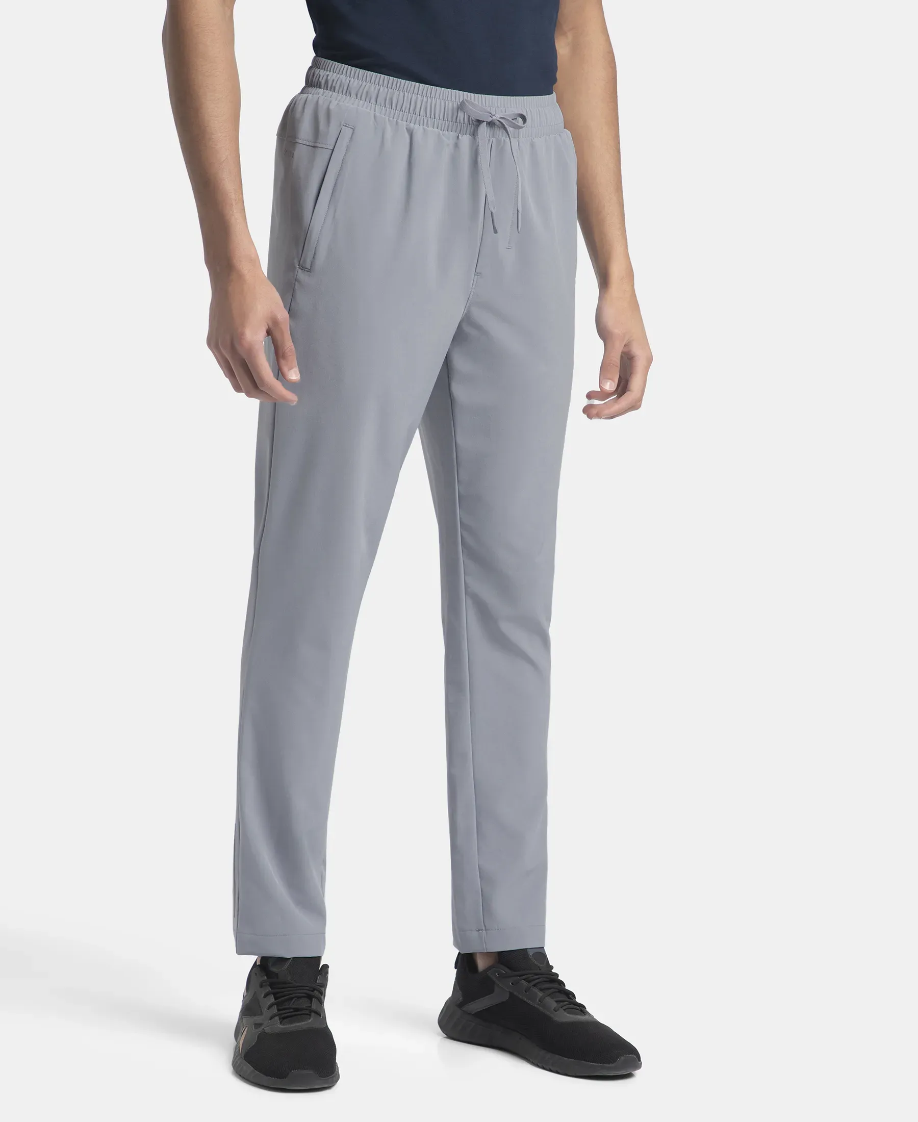 Recycled Microfiber Elastane Stretch Trackpant with Zipper Pockets and StayFresh Treatment - Weathervane - Image 2