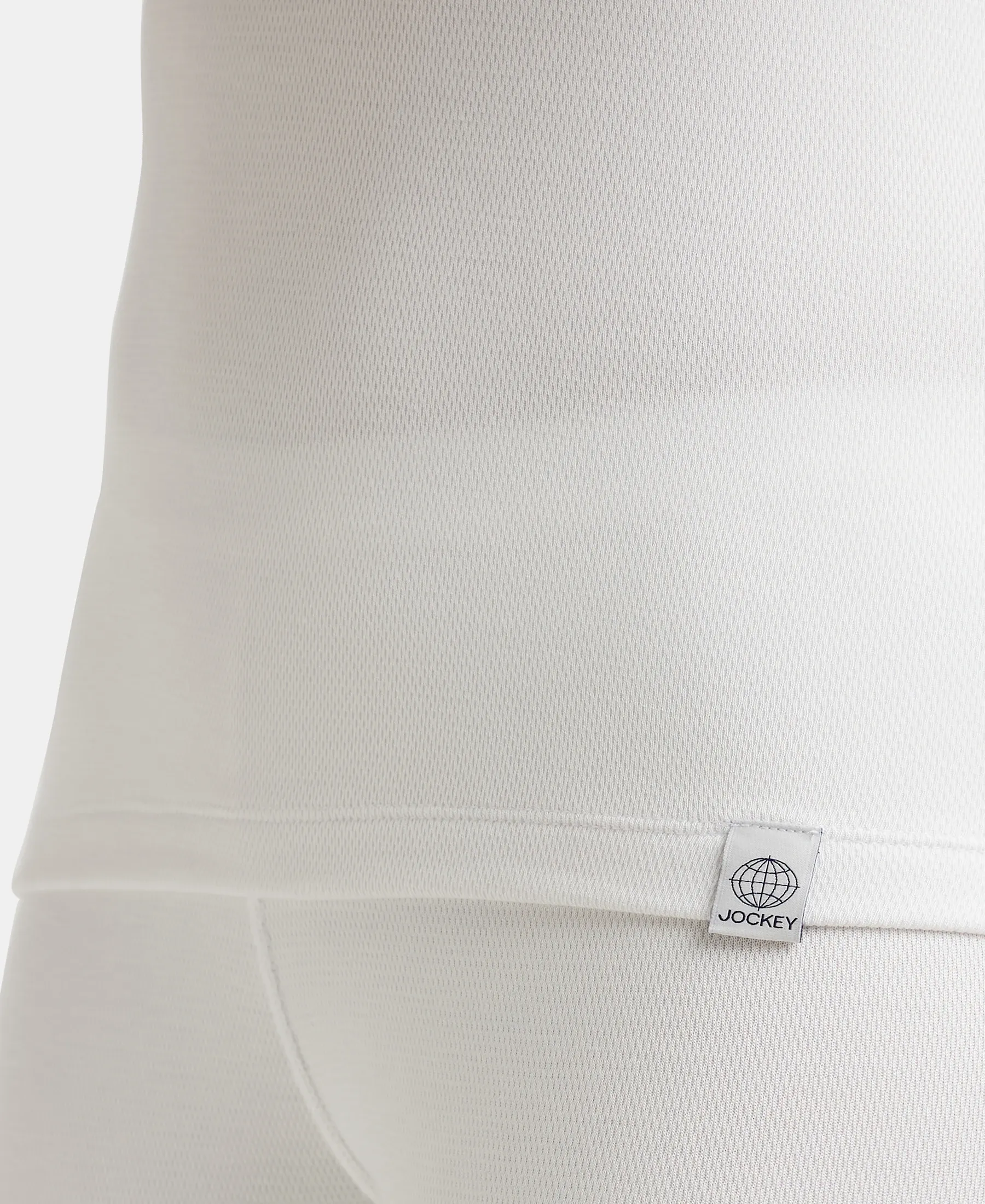Ultra Warmth Soft Touch Microfiber Elastane Stretch Fleece Fabric Full Sleeve Thermal Top with StayWarm Technology - Light Bright White - Image 7