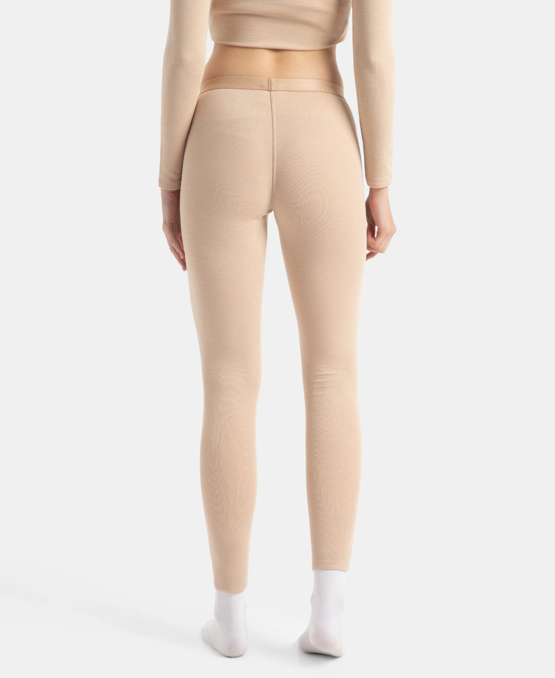 Ultra Warmth Soft Touch Microfiber Elastane Stretch Fleece Fabric Thermal Leggings with StayWarm Technology - Skin - Image 3