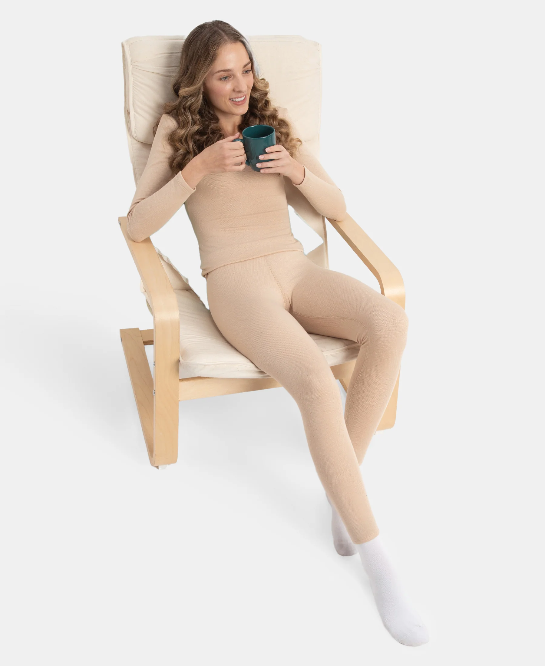 Ultra Warmth Soft Touch Microfiber Elastane Stretch Fleece Fabric Thermal Leggings with StayWarm Technology - Skin - Image 6
