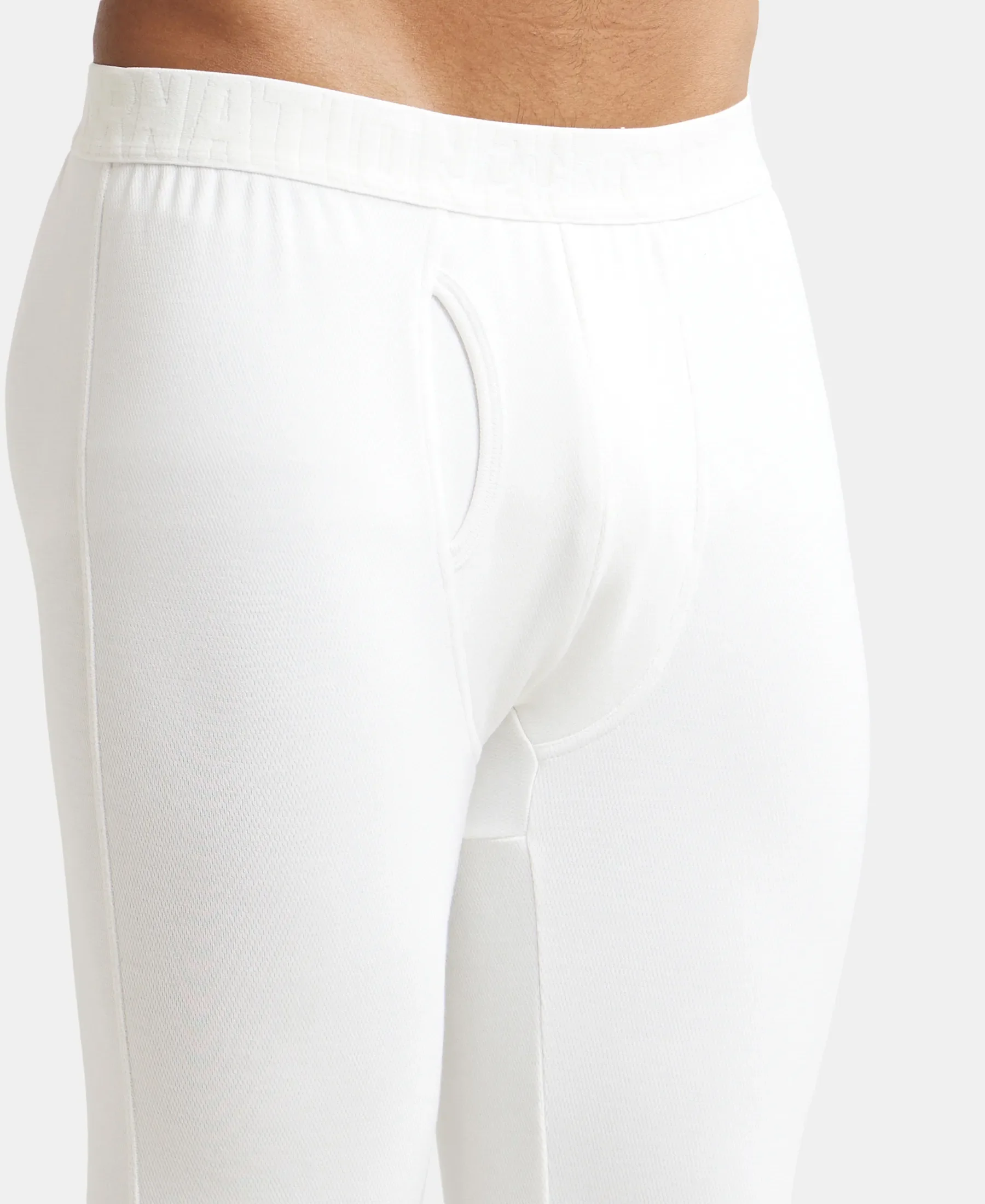 Ultra Warmth Soft Touch Microfiber Elastane Stretch Fleece Fabric Thermal Long John with StayWarm Technology - Light Bright White - Image 7