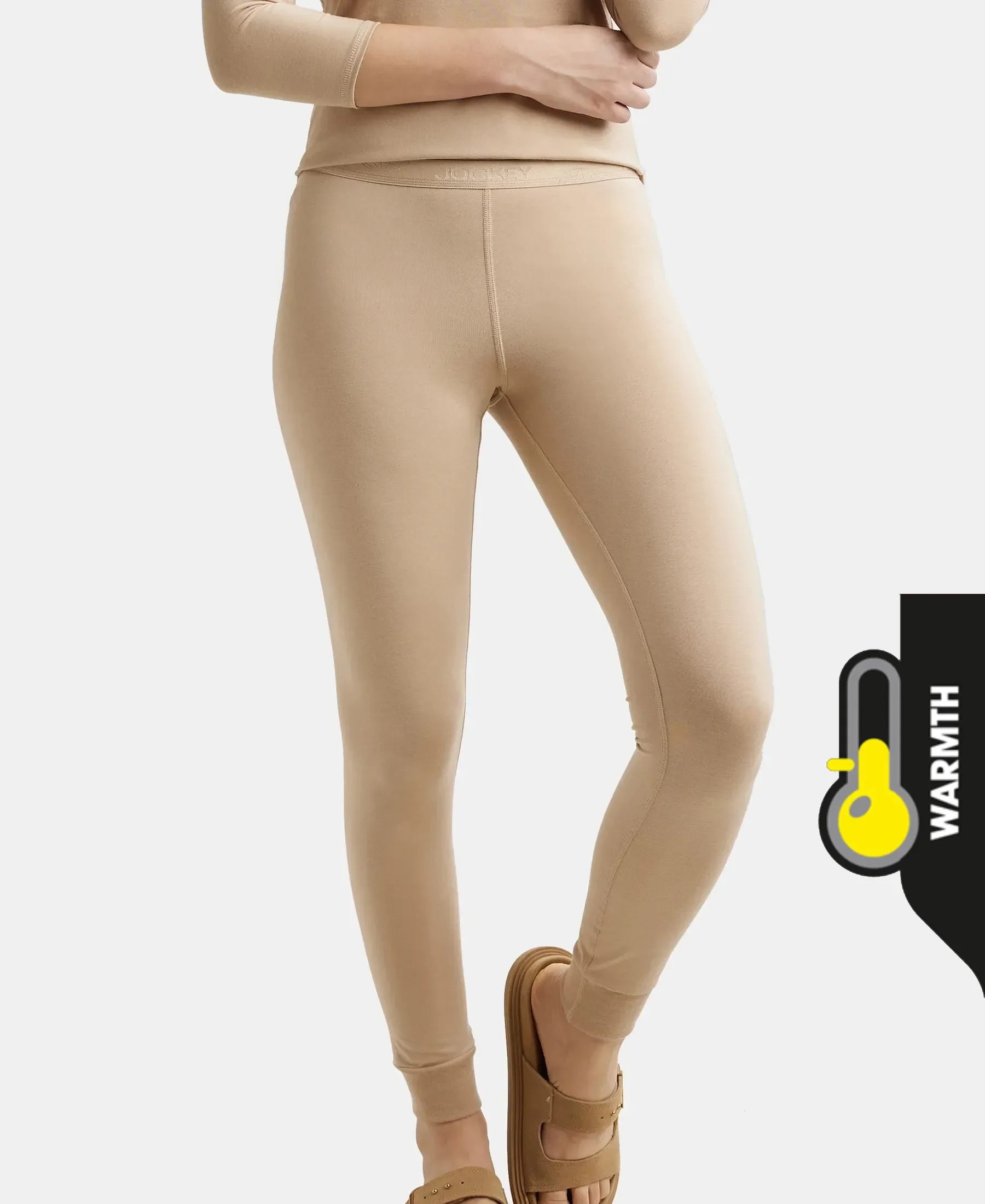Warmth Soft Touch Microfiber Elastane Stretch Leggings with StayWarm Technology - Skin - Image 5