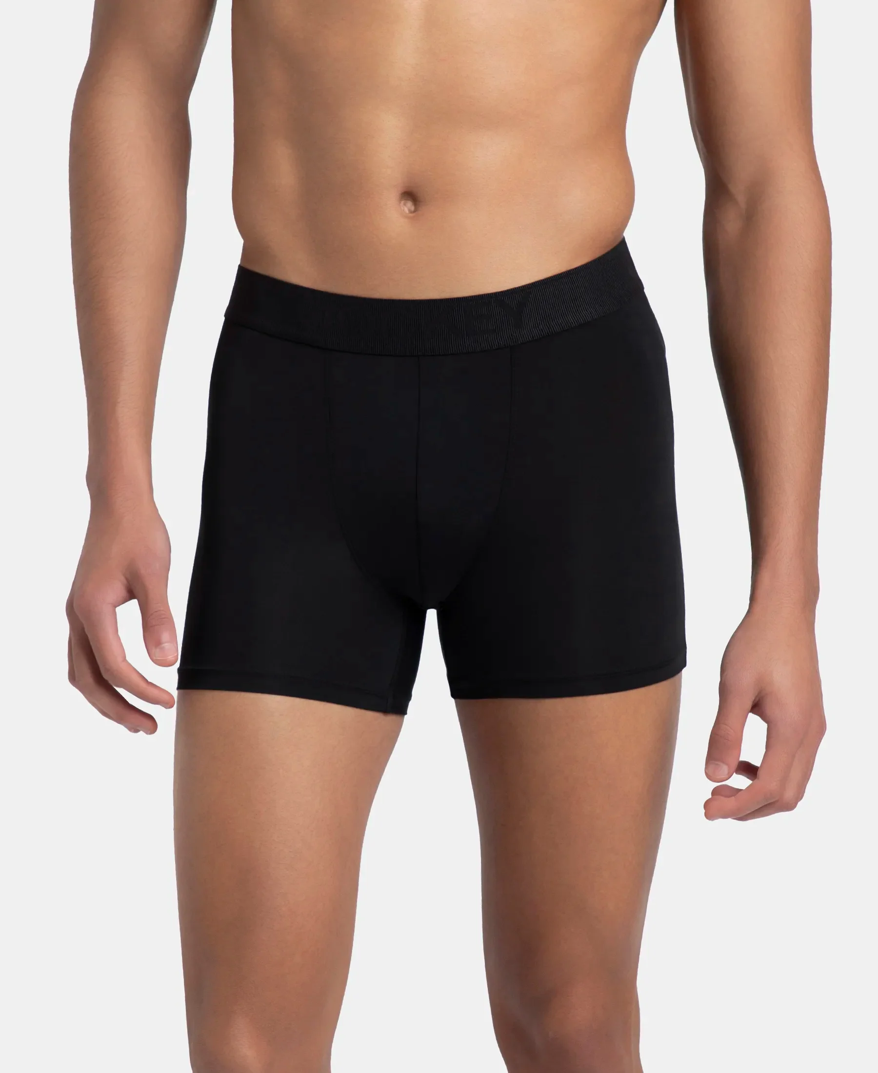 Soft Touch Recycled Microfiber Elastane Stretch Trunk with Ultrasoft Waistband - Black
