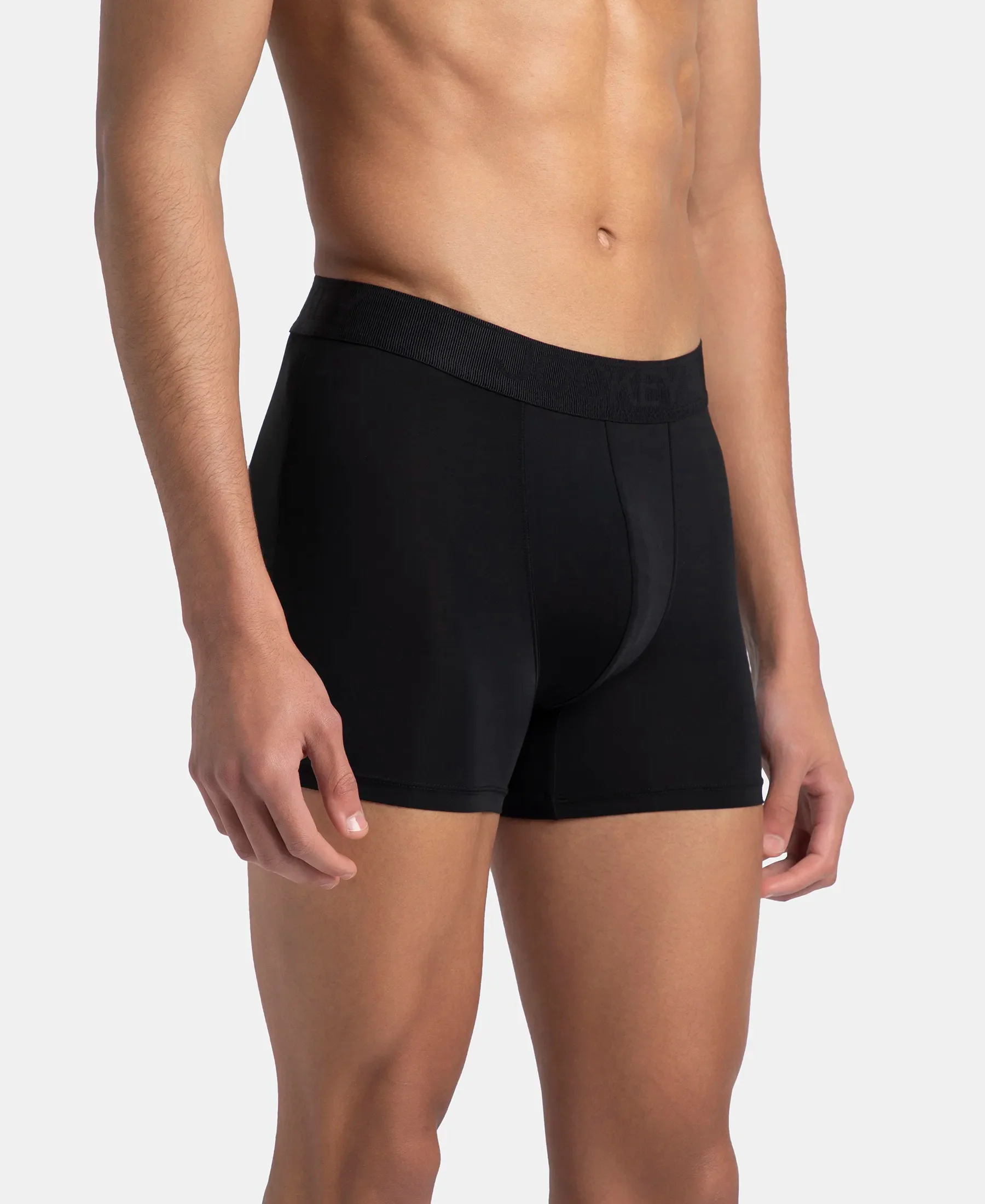 Soft Touch Recycled Microfiber Elastane Stretch Trunk with Ultrasoft Waistband - Black - Image 2