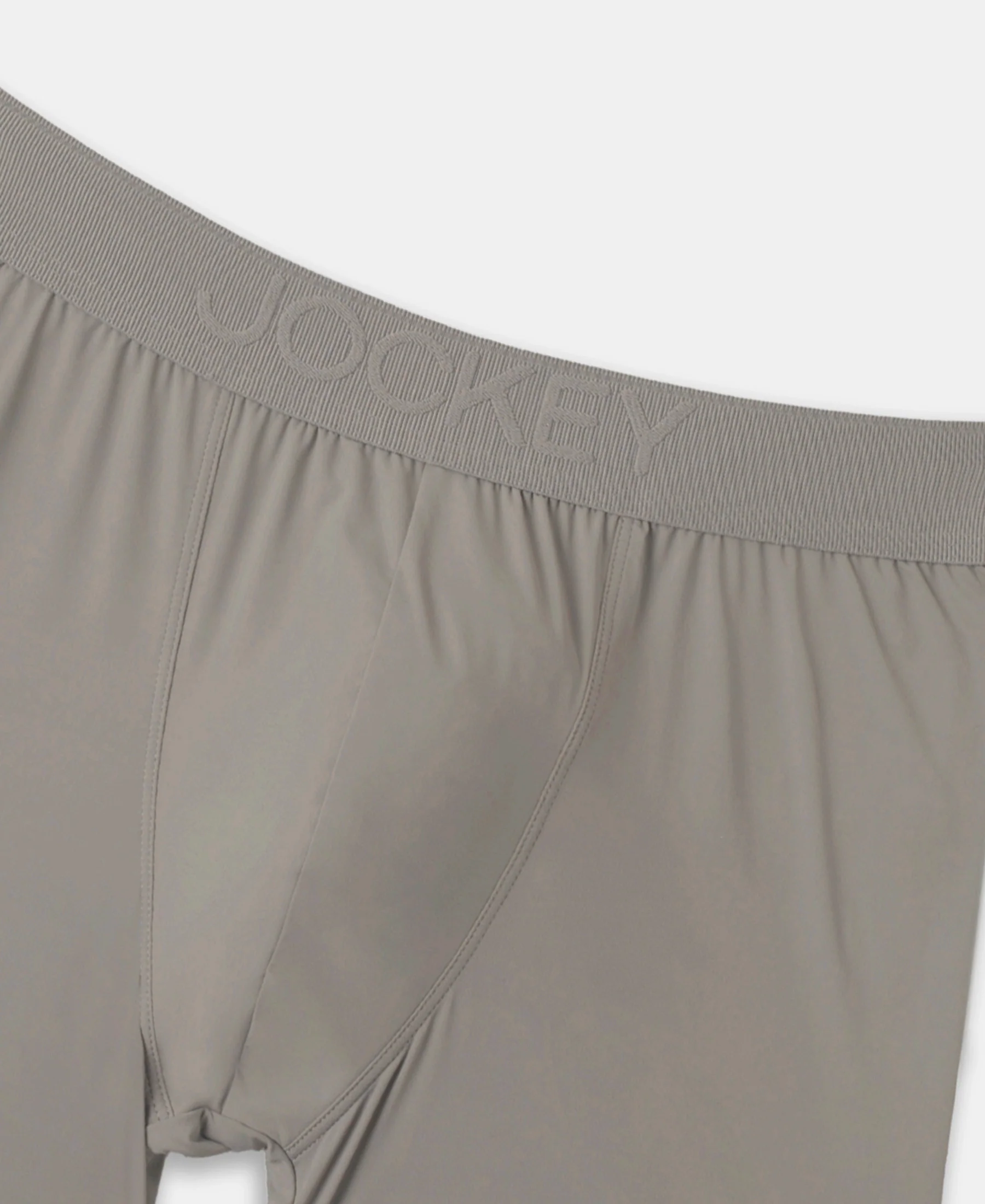 Soft Touch Recycled Microfiber Elastane Stretch Trunk with Ultrasoft Waistband - Bright Light Grey - Image 8
