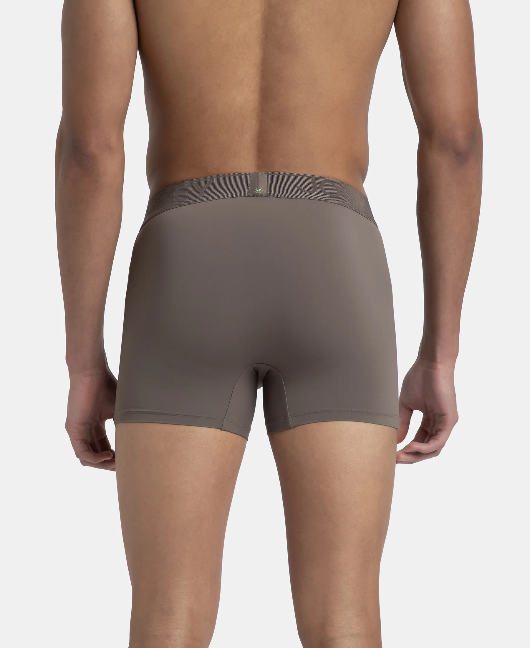 Soft Touch Recycled Microfiber Elastane Stretch Trunk with Ultrasoft Waistband - Dark Khaki - Image 3
