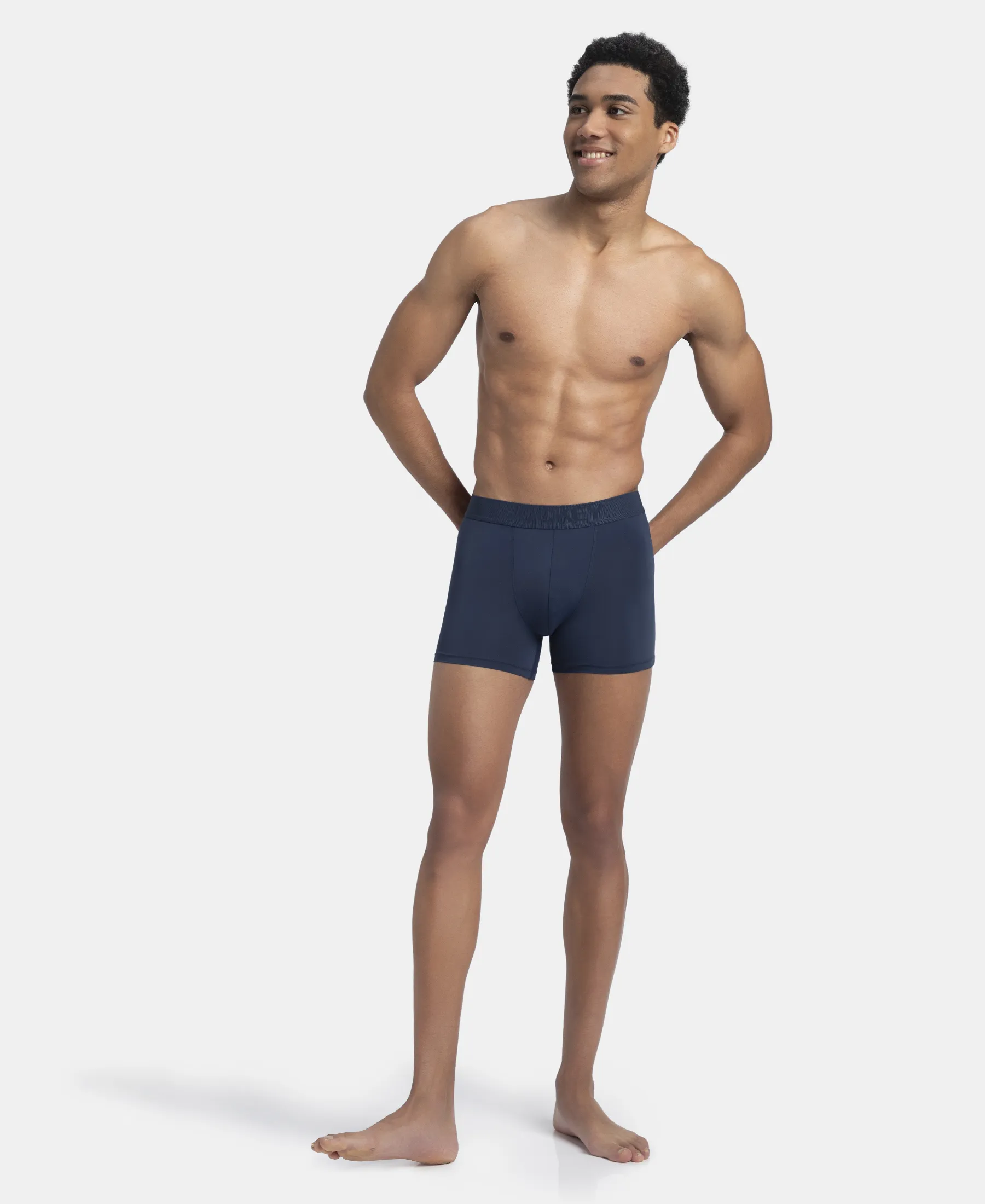Soft Touch Recycled Microfiber Elastane Stretch Trunk with Ultrasoft Waistband - Insignia Blue - Image 4