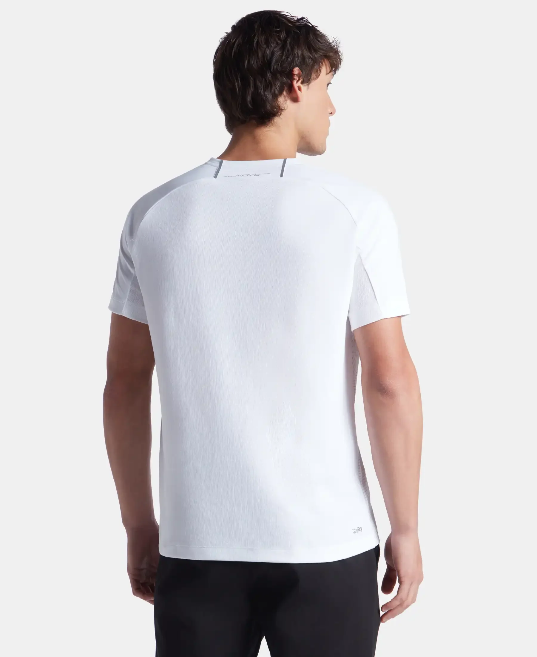 Super Combed Cotton Blend Graphic Printed Round Neck Half Sleeve T-Shirt with Stay Fresh Treatment - White New - Image 3