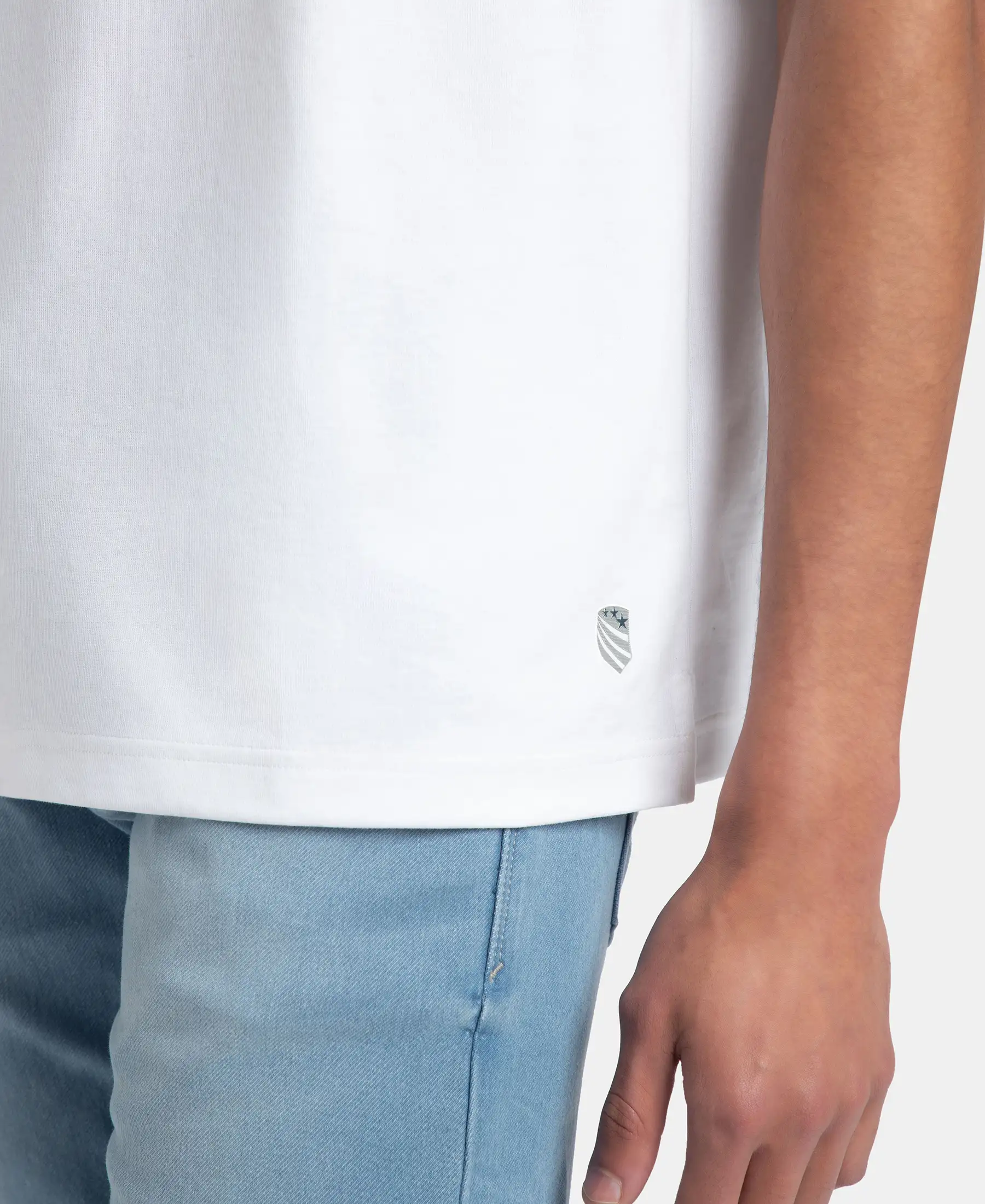 Super Combed Cotton Blend Oversized T-Shirt with StayFresh Treatment - White - Image 7