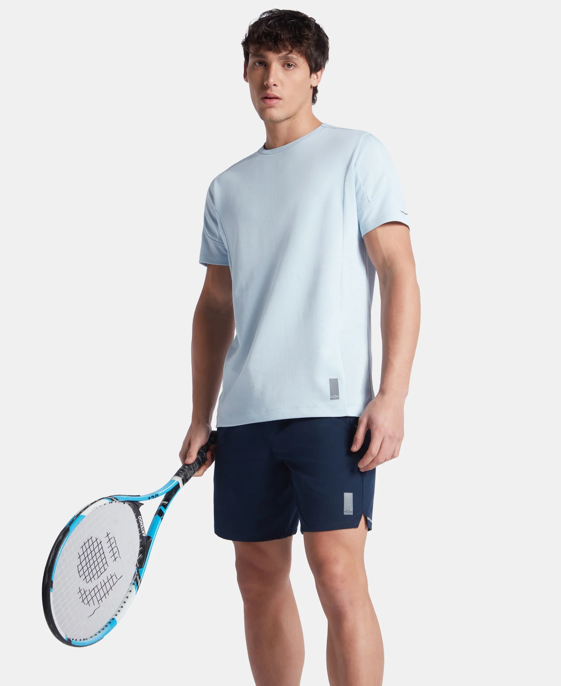 Super Combed Cotton Blend Solid Round Neck Half Sleeve T-Shirt with Breathable Mesh - Skyway - Image 5