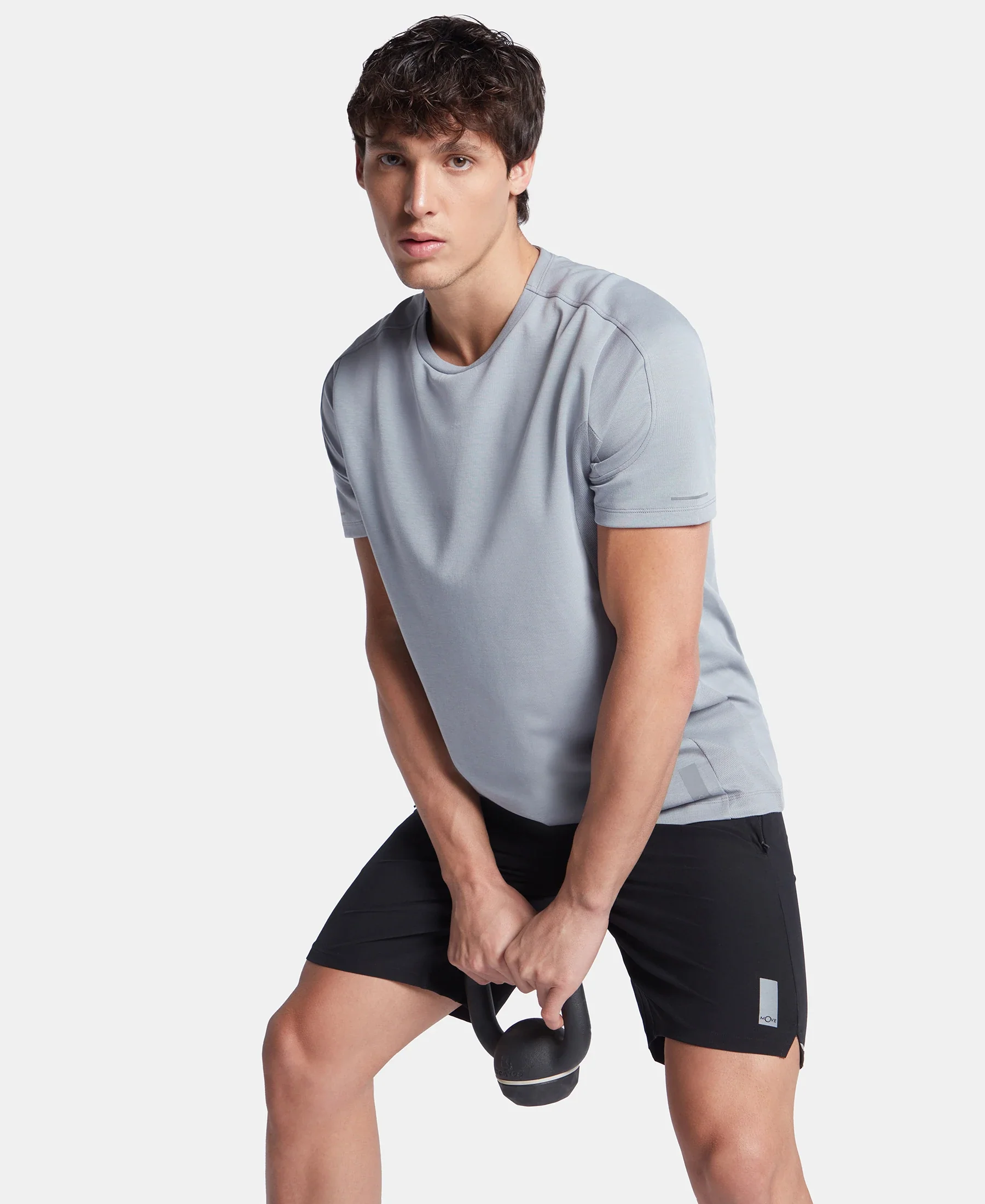 Super Combed Cotton Blend Solid Round Neck Half Sleeve T-Shirt with Breathable Mesh - Weathervane - Image 5