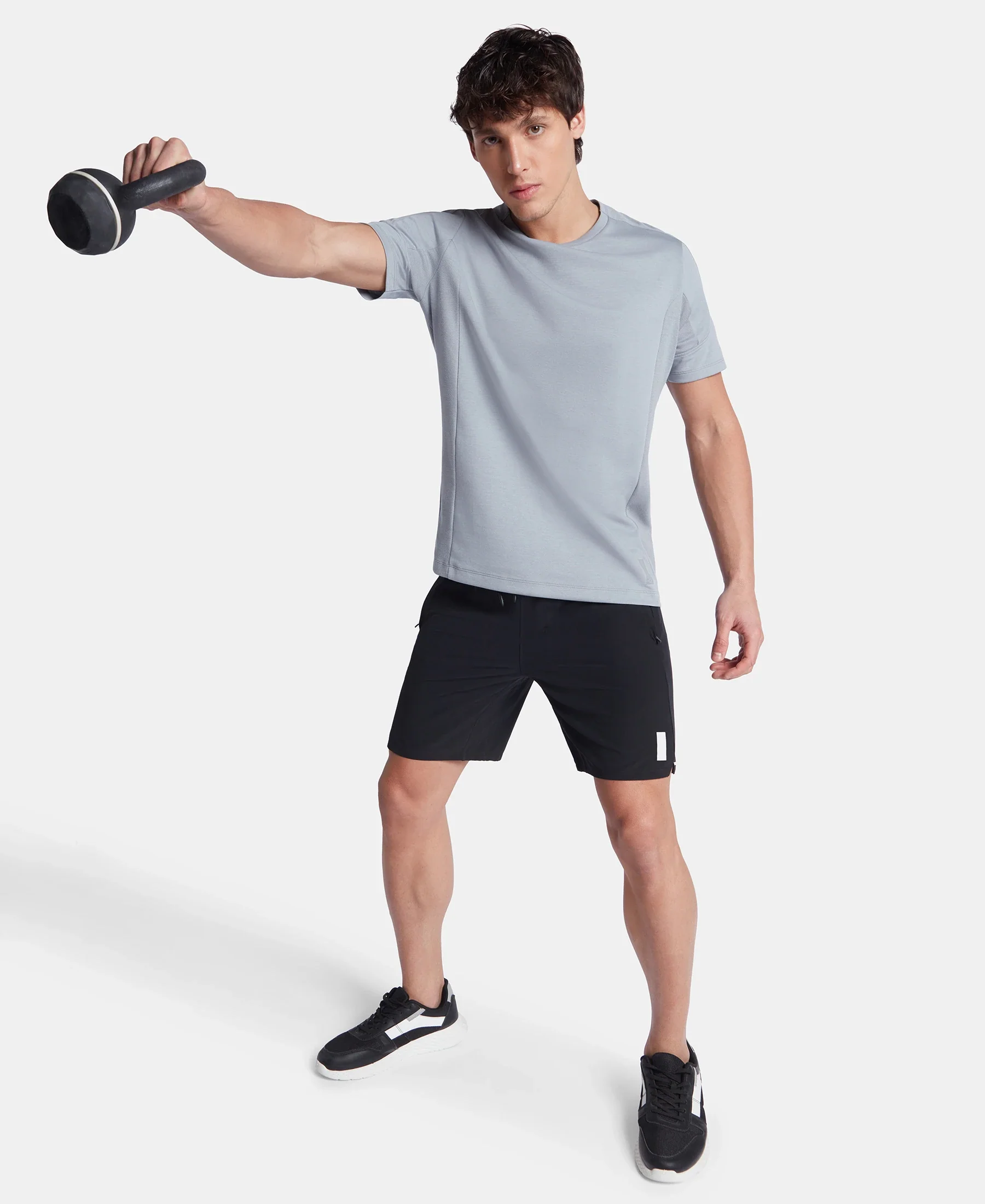 Super Combed Cotton Blend Solid Round Neck Half Sleeve T-Shirt with Breathable Mesh - Weathervane - Image 6