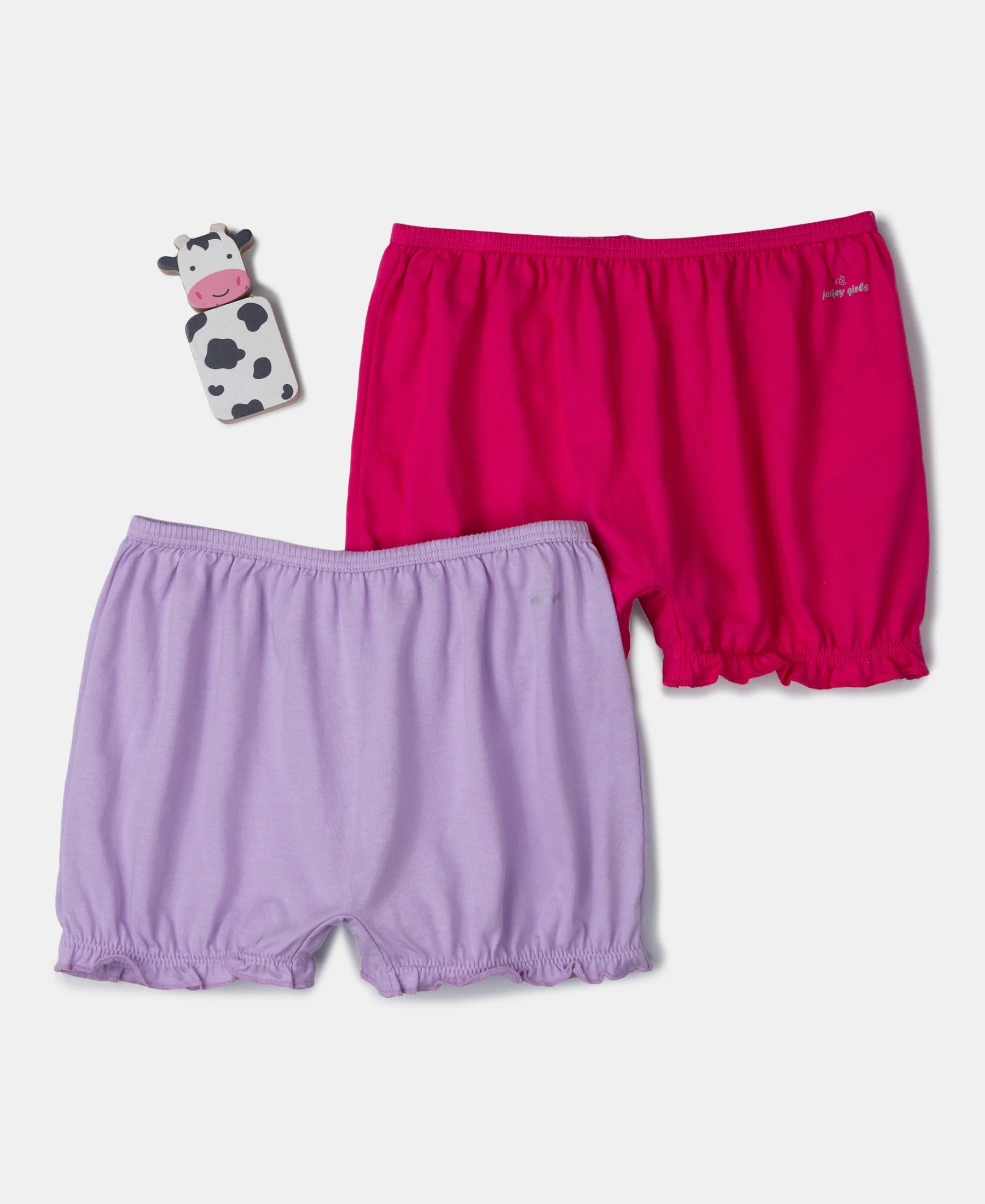 Super Combed Cotton Bloomers with Ultrasoft Waistband - Beetroot Pink & Lavendula (Pack of 2) - Image 5