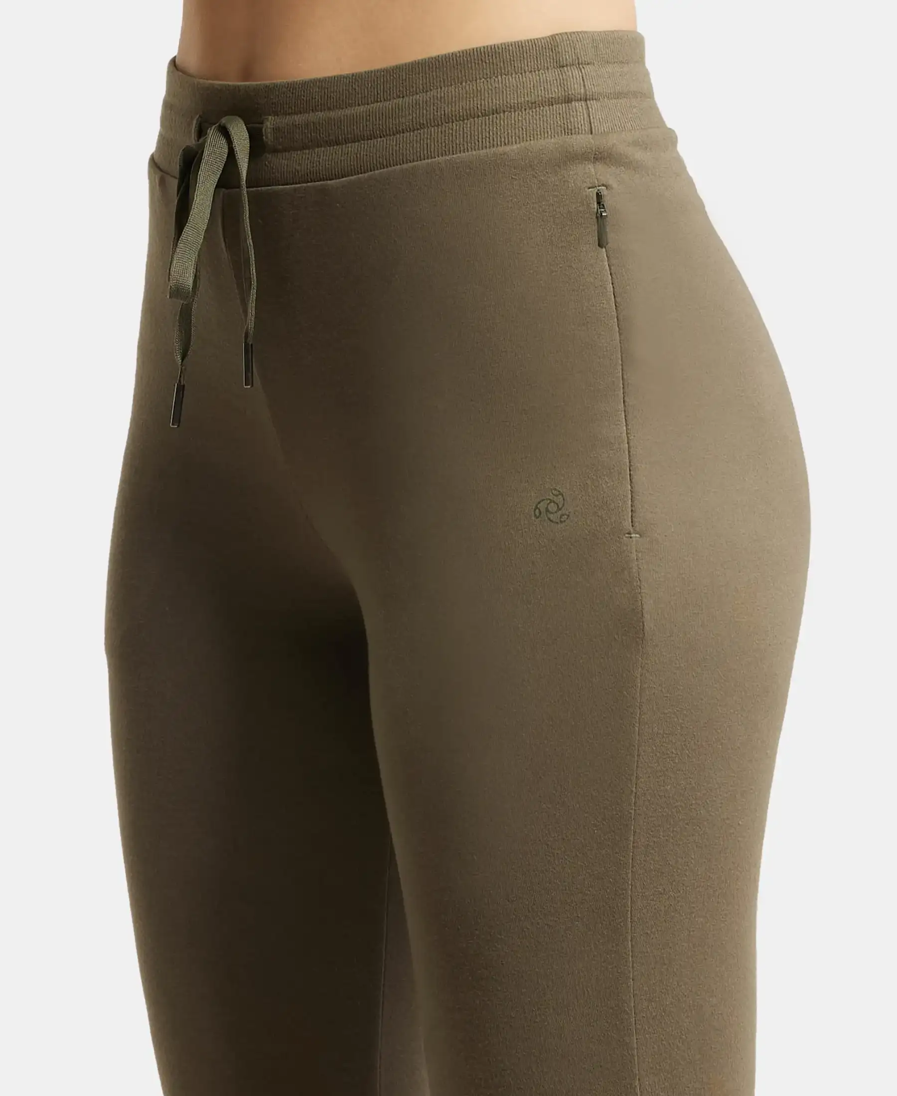Super Combed Cotton Elastane French Terry Relaxed Fit Joggers With Zipper Pockets - Beetle - Image 6