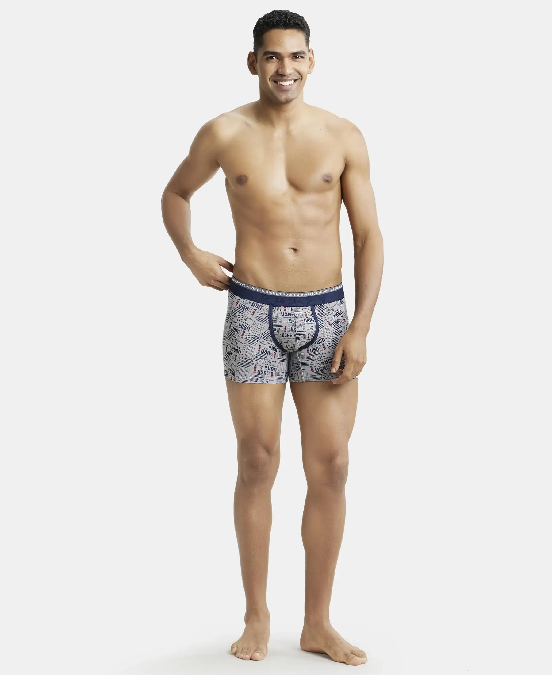 Super Combed Cotton Elastane Stretch Printed Trunk with Ultrasoft Waistband - Assorted (Pack of 2) - Image 15