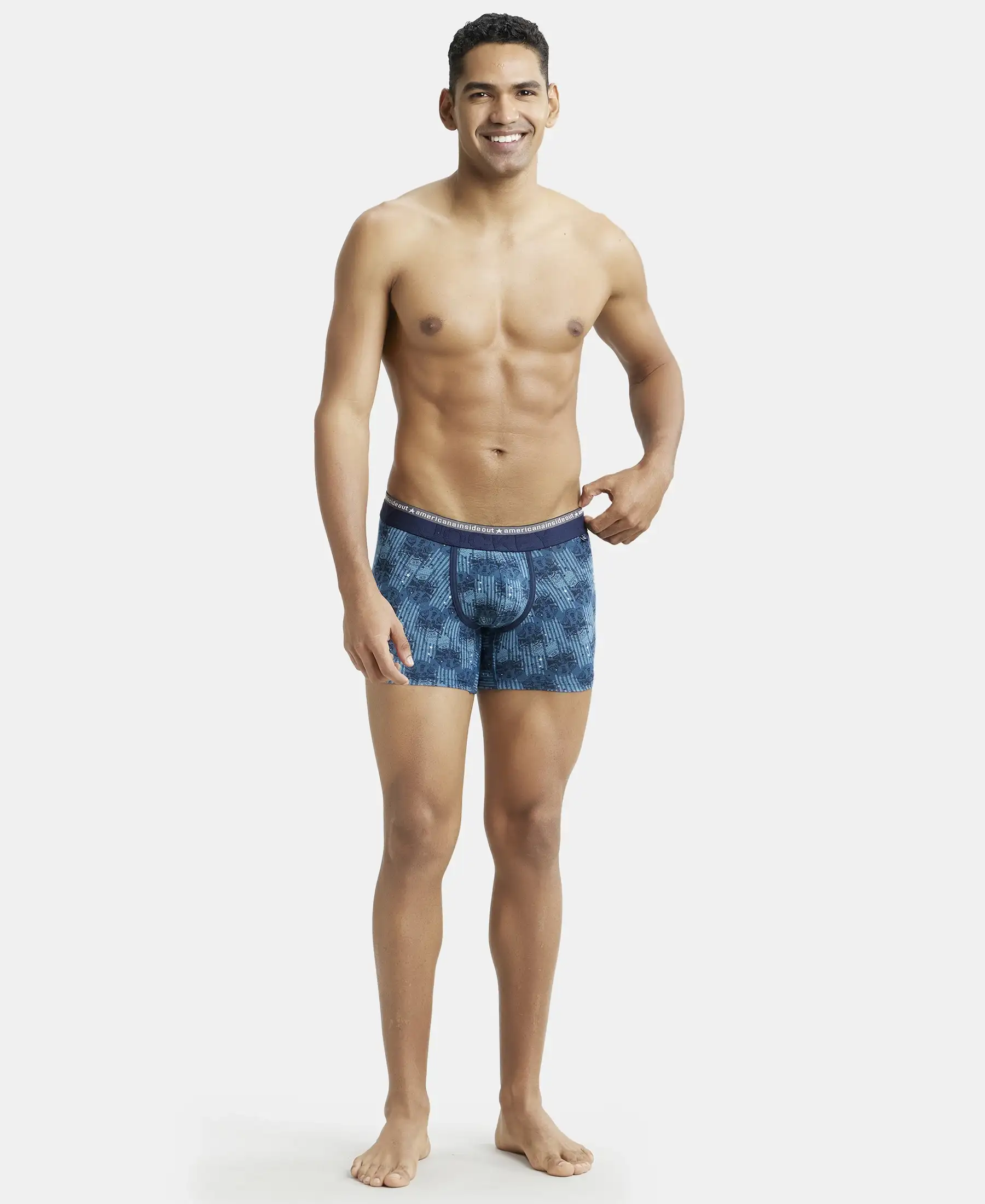Super Combed Cotton Elastane Stretch Printed Trunk with Ultrasoft Waistband - Assorted (Pack of 2) - Image 20