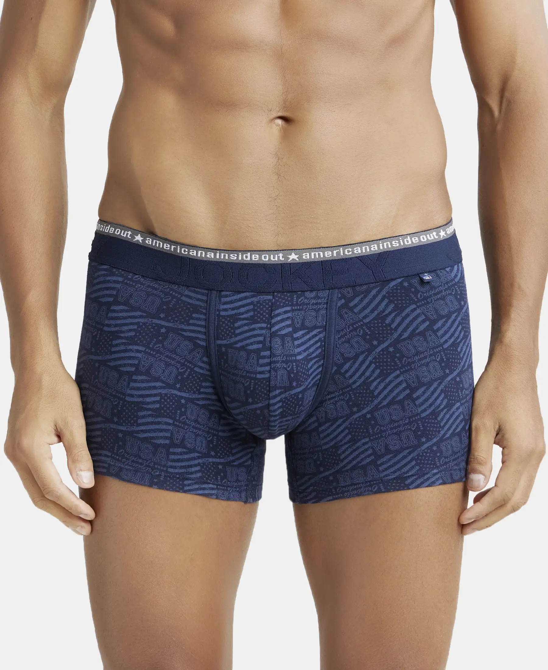 Super Combed Cotton Elastane Stretch Printed Trunk with Ultrasoft Waistband - Assorted (Pack of 2) - Image 8