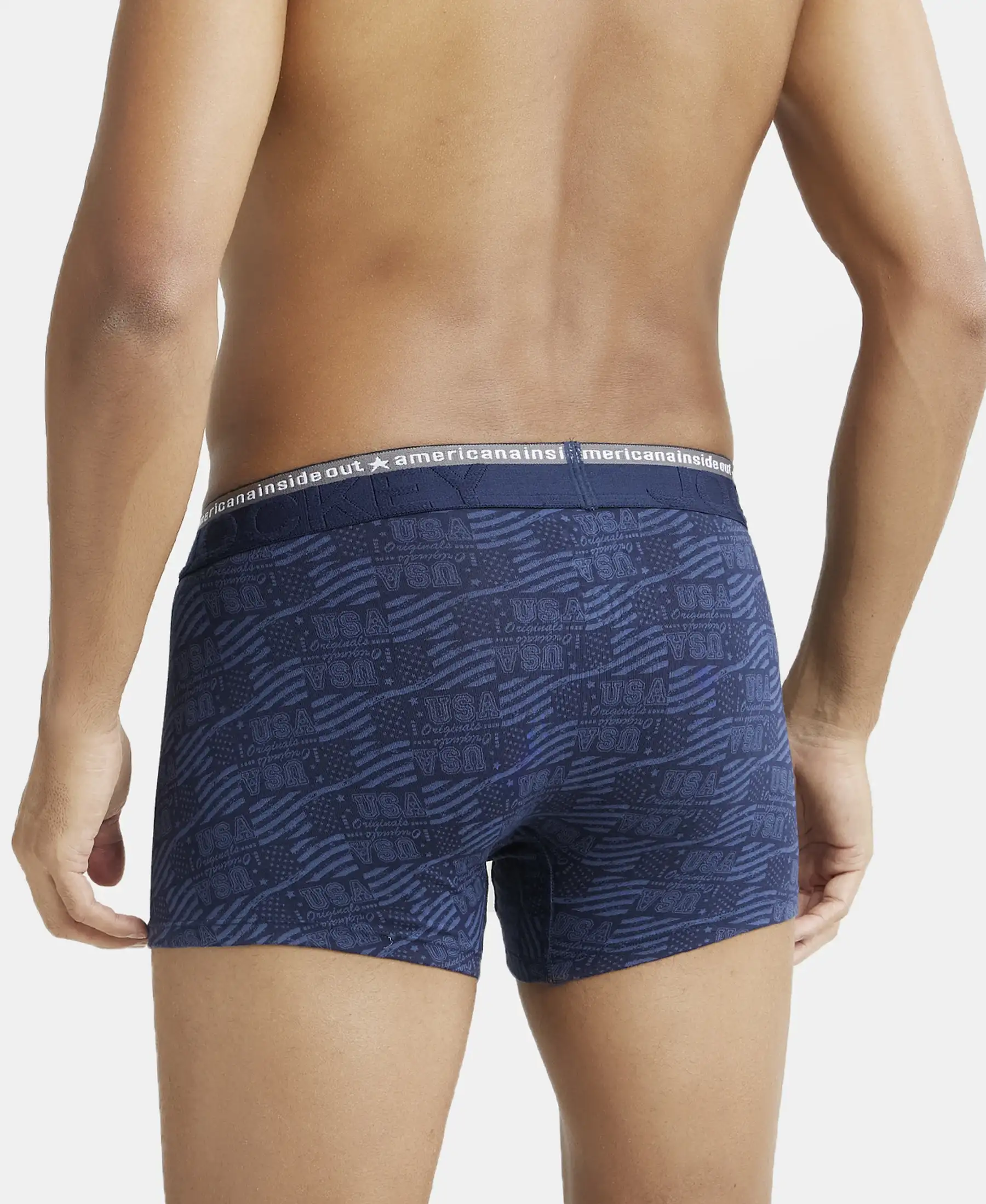 Super Combed Cotton Elastane Stretch Printed Trunk with Ultrasoft Waistband - Assorted (Pack of 2) - Image 9