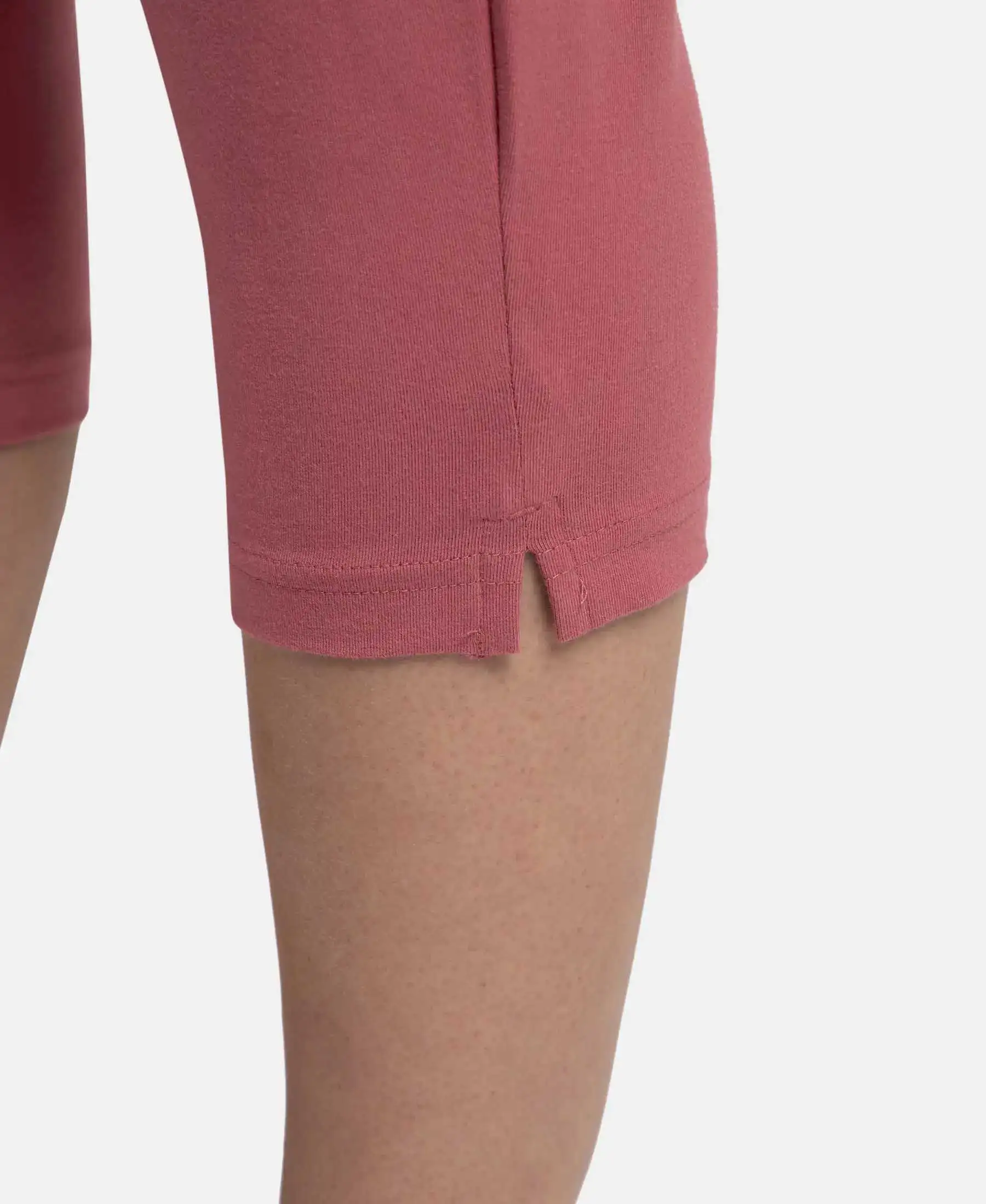 Super Combed Cotton Elastane Stretch Slim Fit Capri with Side Pockets - Rose Wine - Image 9