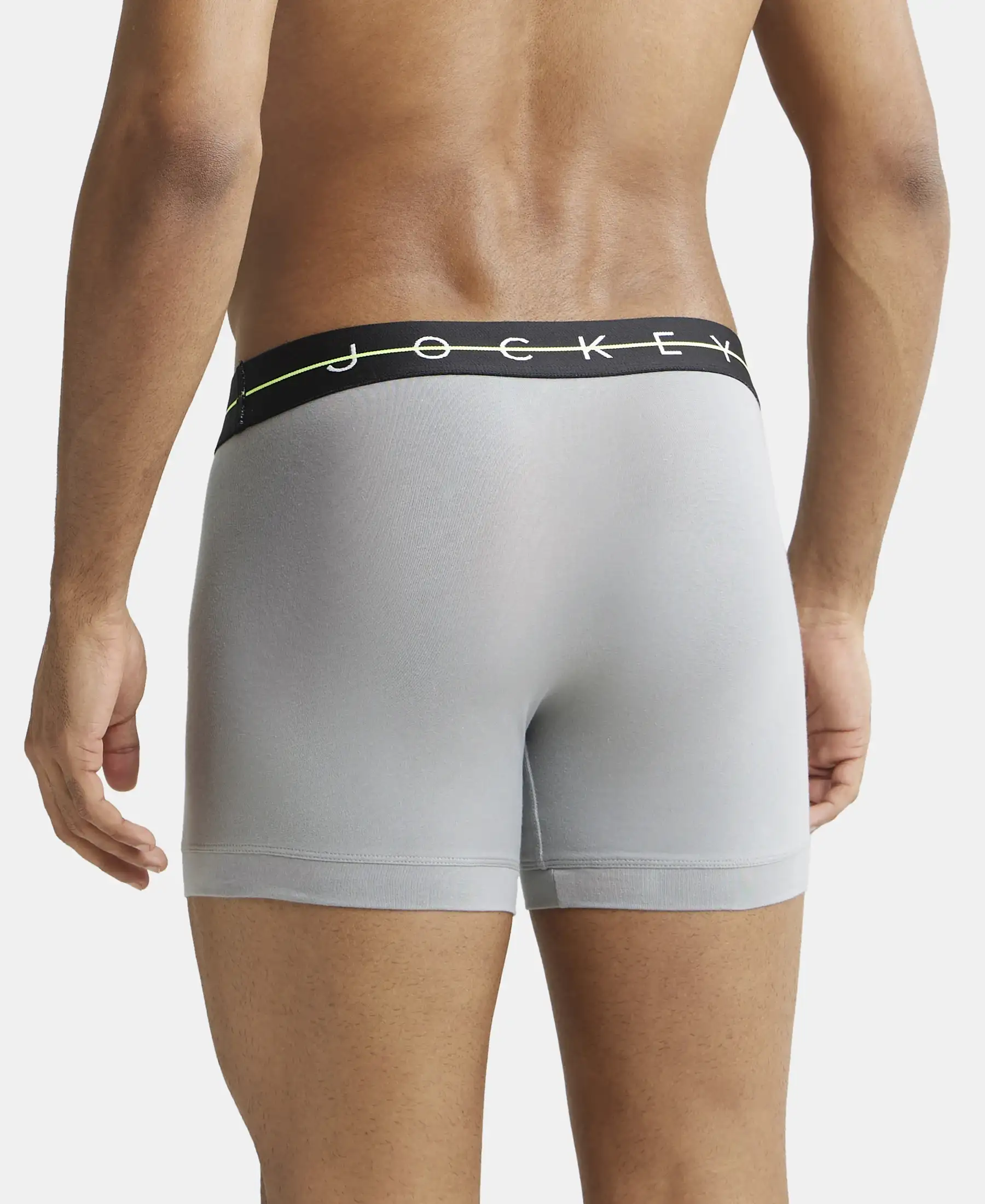 Super Combed Cotton Elastane Stretch Solid Trunk with Ultrasoft Waistband - Monument - Image 3