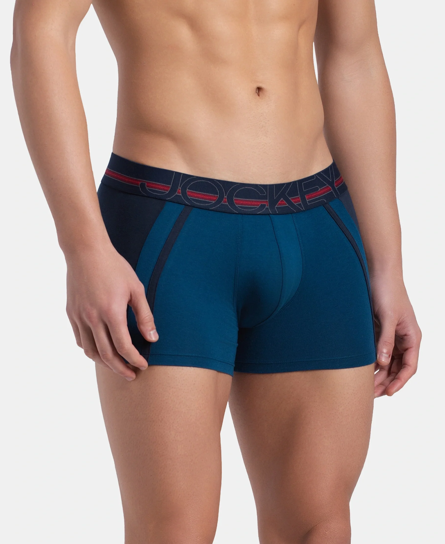 Super Combed Cotton Elastane Stretch Solid Trunk with Ultrasoft Waistband - Poseidon - Image 2
