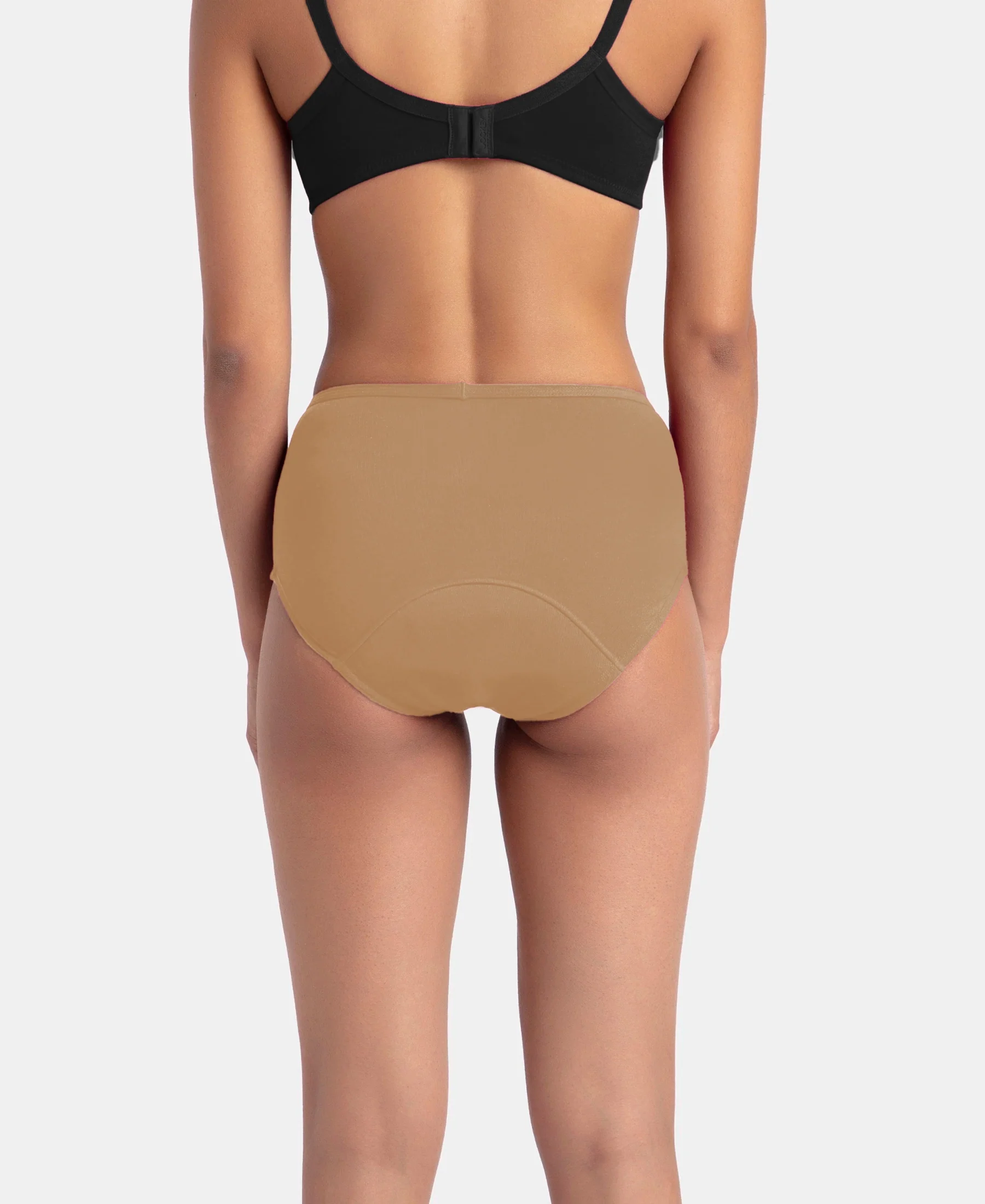 Super Combed Cotton Elastane Stretch Period Panty with Leak Proof Inner Absorbent Layer and StayFresh Treatment - Desert Taupe - Image 6