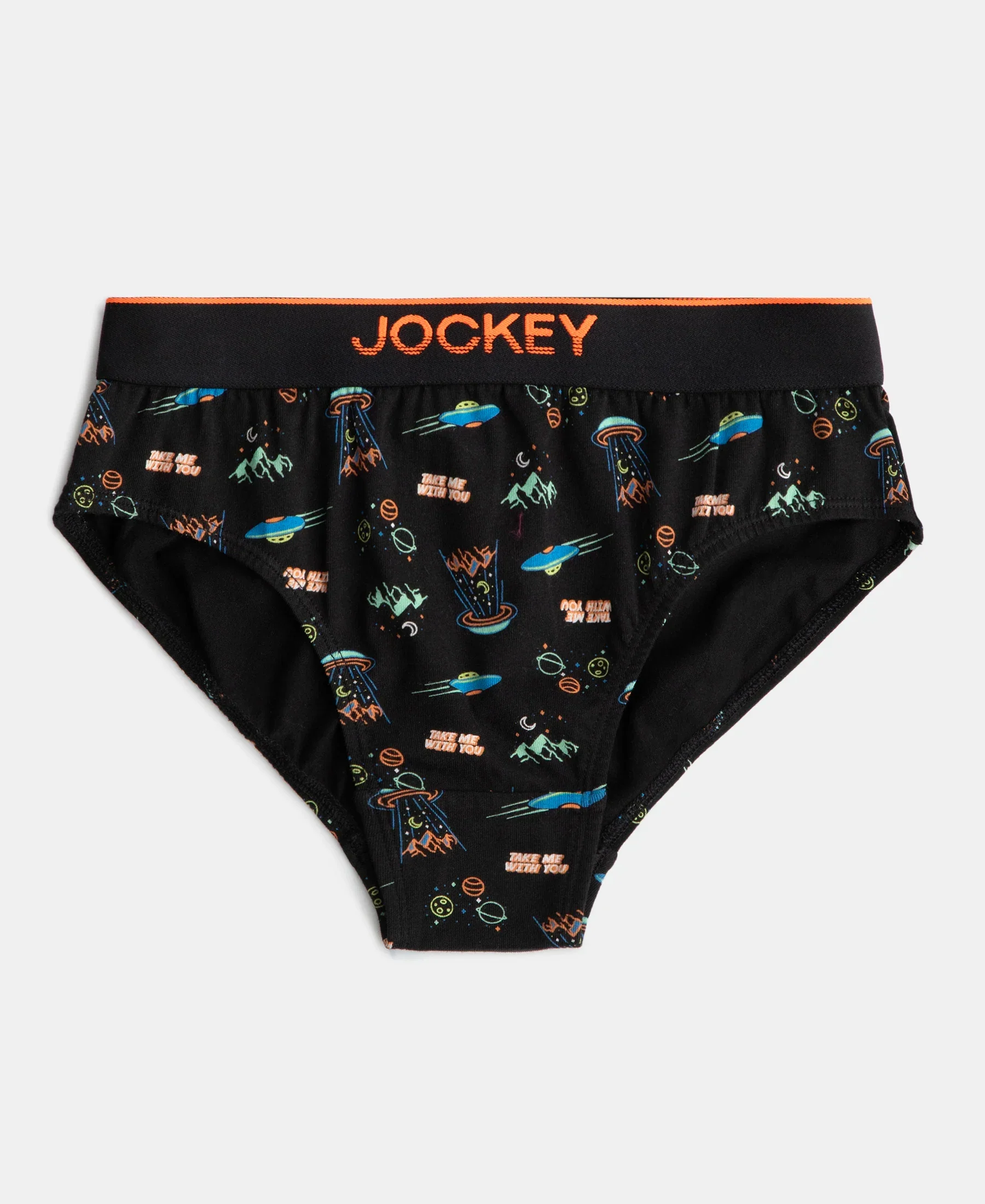 Super Combed Cotton Elastane Stretch Printed Brief with Ultrasoft Waistband - Black & Billiard Green (Pack of 2) - Image 6