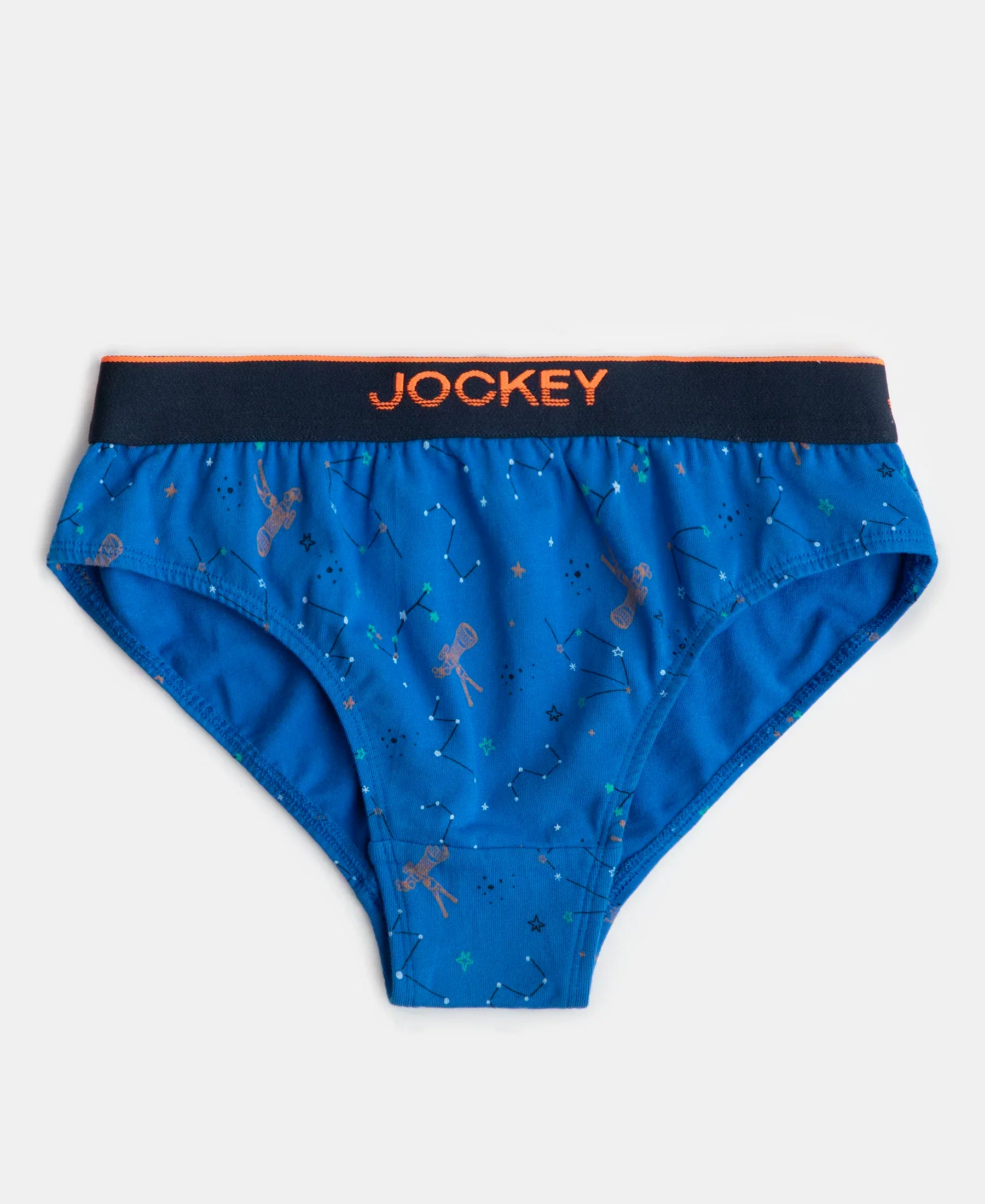 Super Combed Cotton Elastane Stretch Printed Brief with Ultrasoft Waistband - Chilli Pepper & Rich Royal Blue (Pack of 2) - Image 2