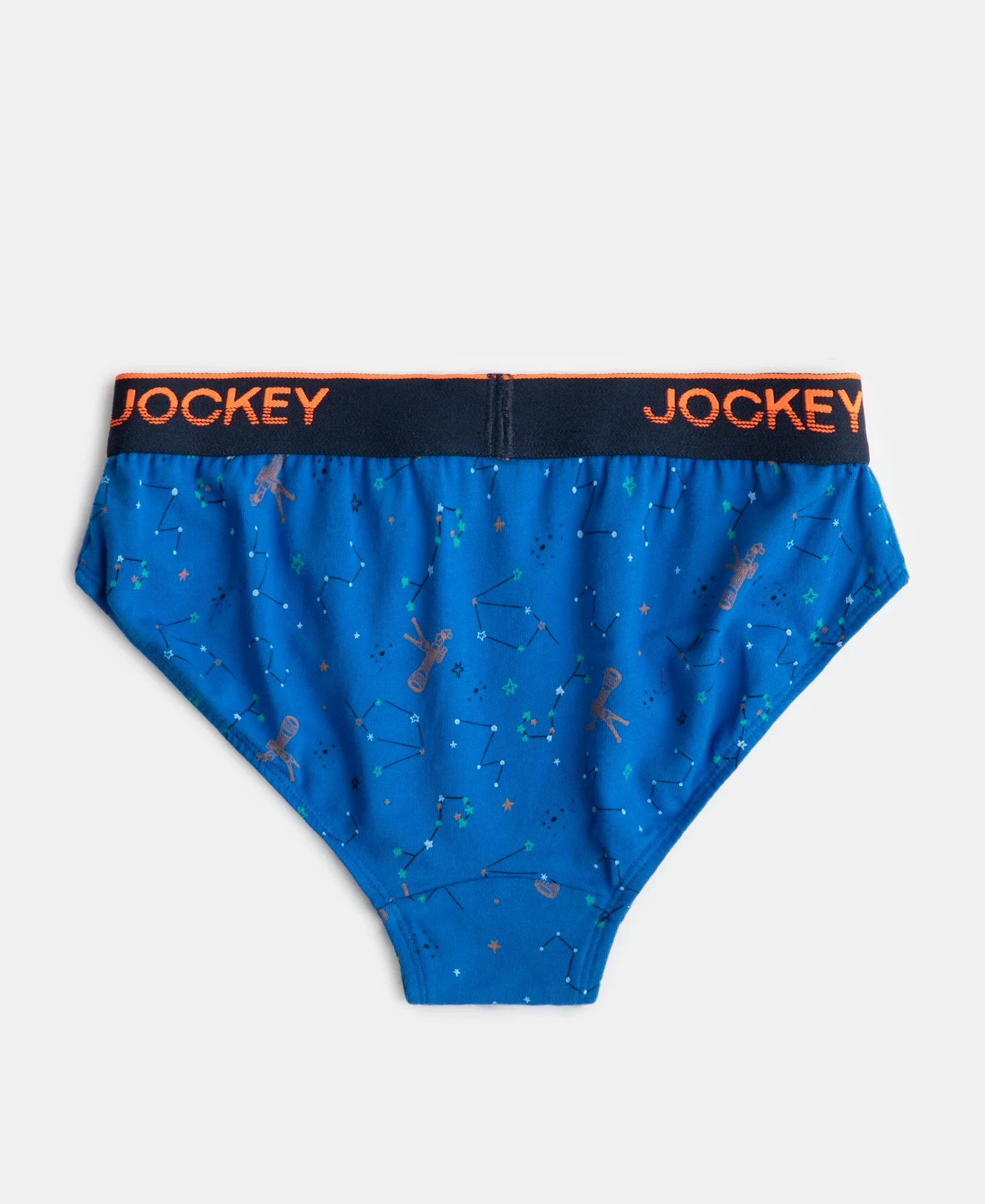 Super Combed Cotton Elastane Stretch Printed Brief with Ultrasoft Waistband - Chilli Pepper & Rich Royal Blue (Pack of 2) - Image 3