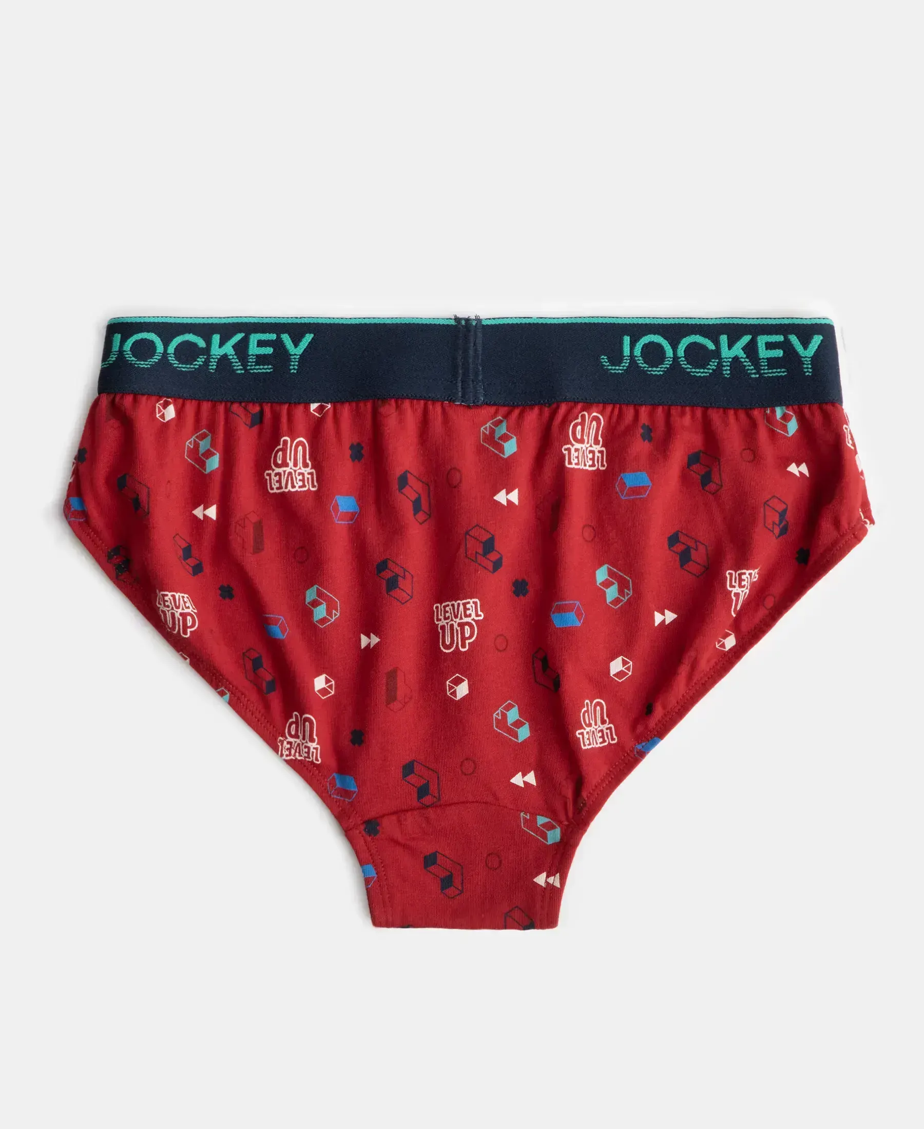 Super Combed Cotton Elastane Stretch Printed Brief with Ultrasoft Waistband - Chilli Pepper & Rich Royal Blue (Pack of 2) - Image 7