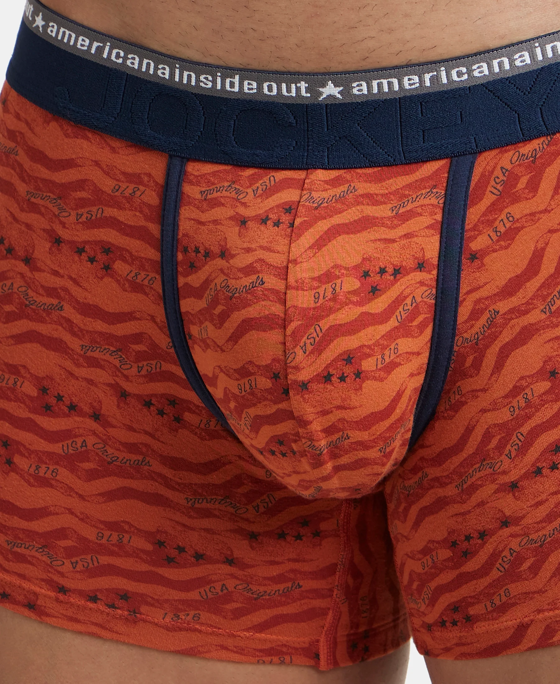 Super Combed Cotton Elastane Stretch Printed Trunk with Ultrasoft Waistband - Autumn Glaze - Image 6