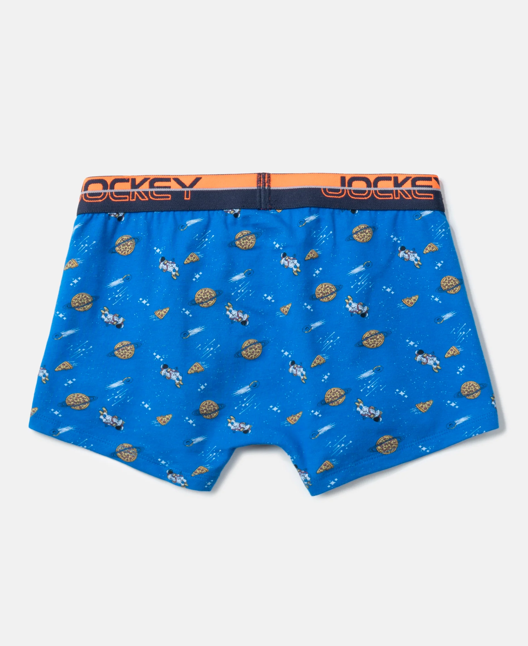 Super Combed Cotton Elastane Stretch Printed Trunk with Ultrasoft Waistband - Rich Royal Blue & Chilli Pepper (Pack of 2) - Image 3