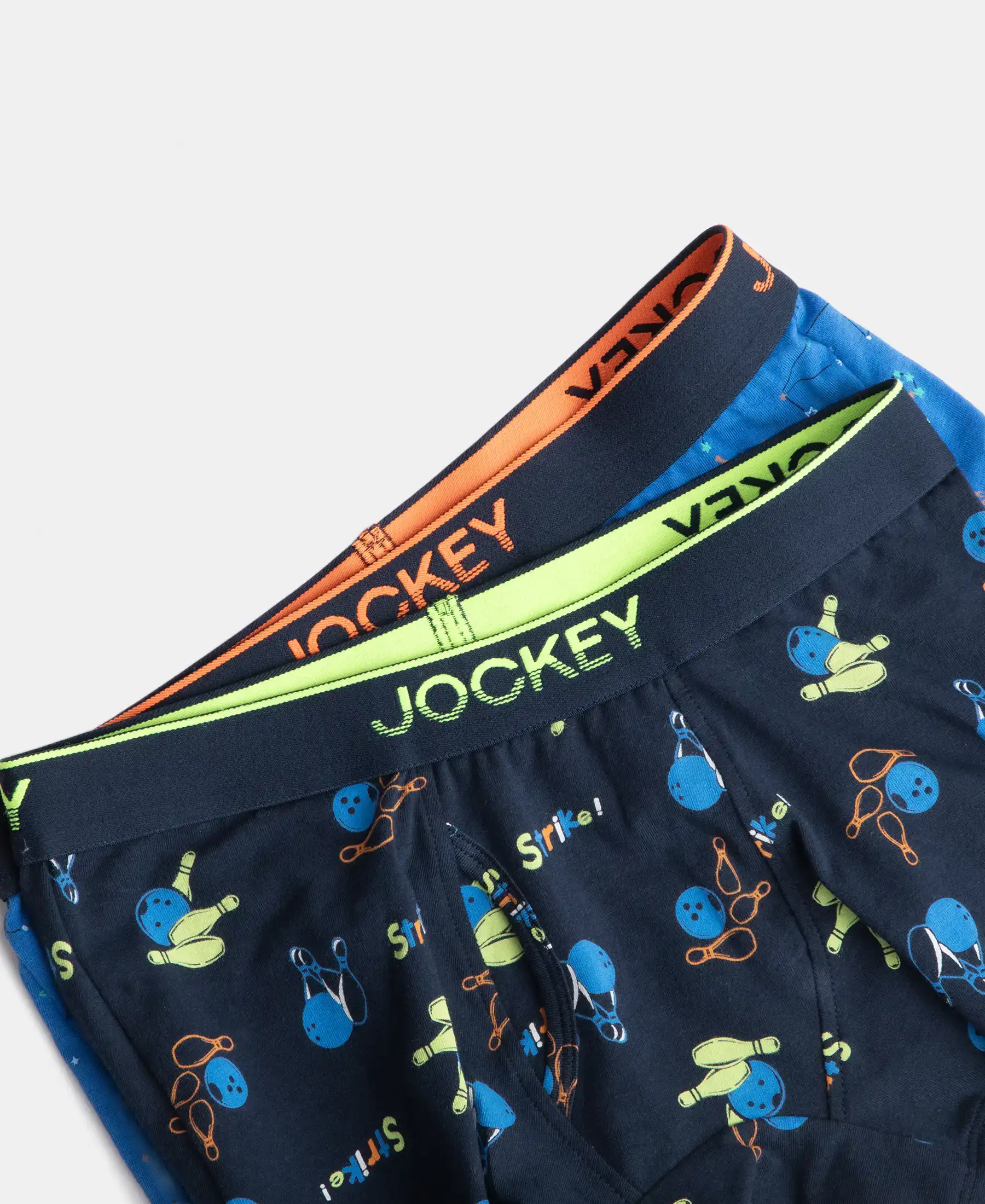 Super Combed Cotton Elastane Stretch Printed Trunk with Ultrasoft Waistband - Rich Royal Blue & Navy (Pack of 2) - Image 4