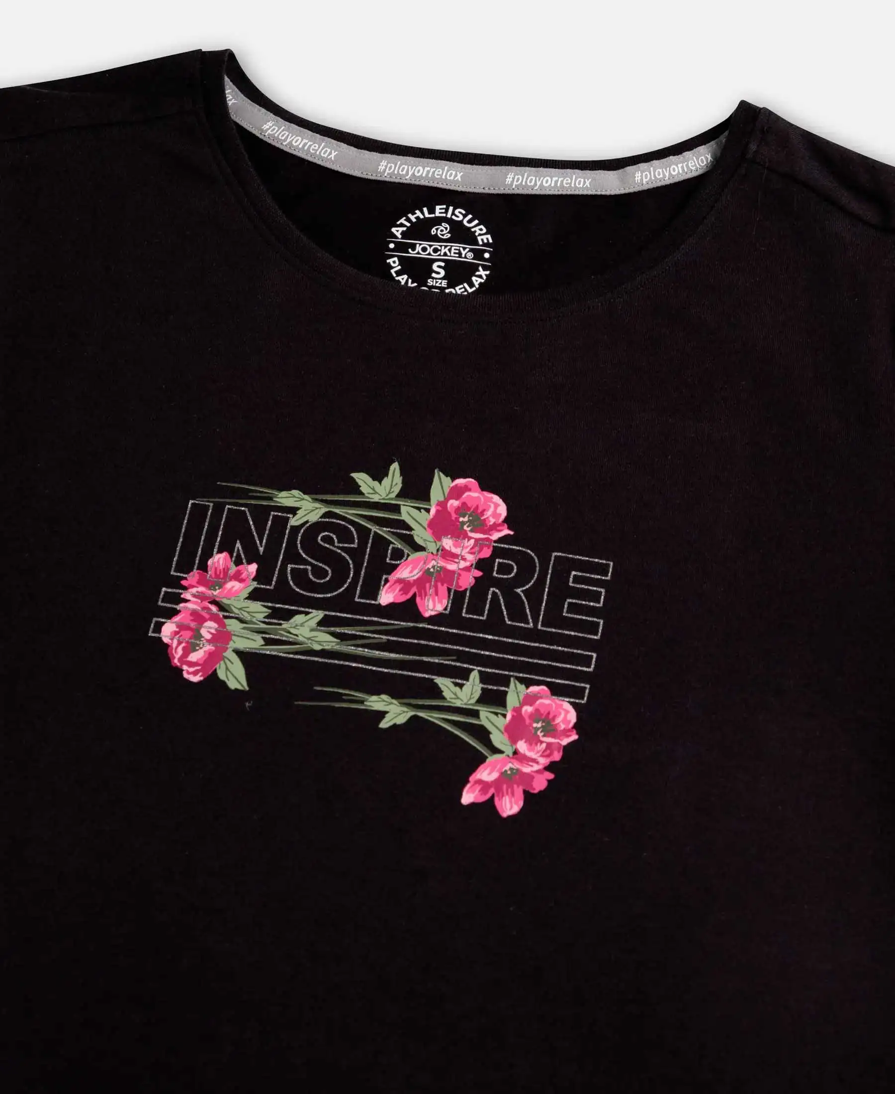 Super Combed Cotton Elastane Stretch Regular Fit Graphic Printed Round Neck Half Sleeve T-Shirt  - Black - Image 10