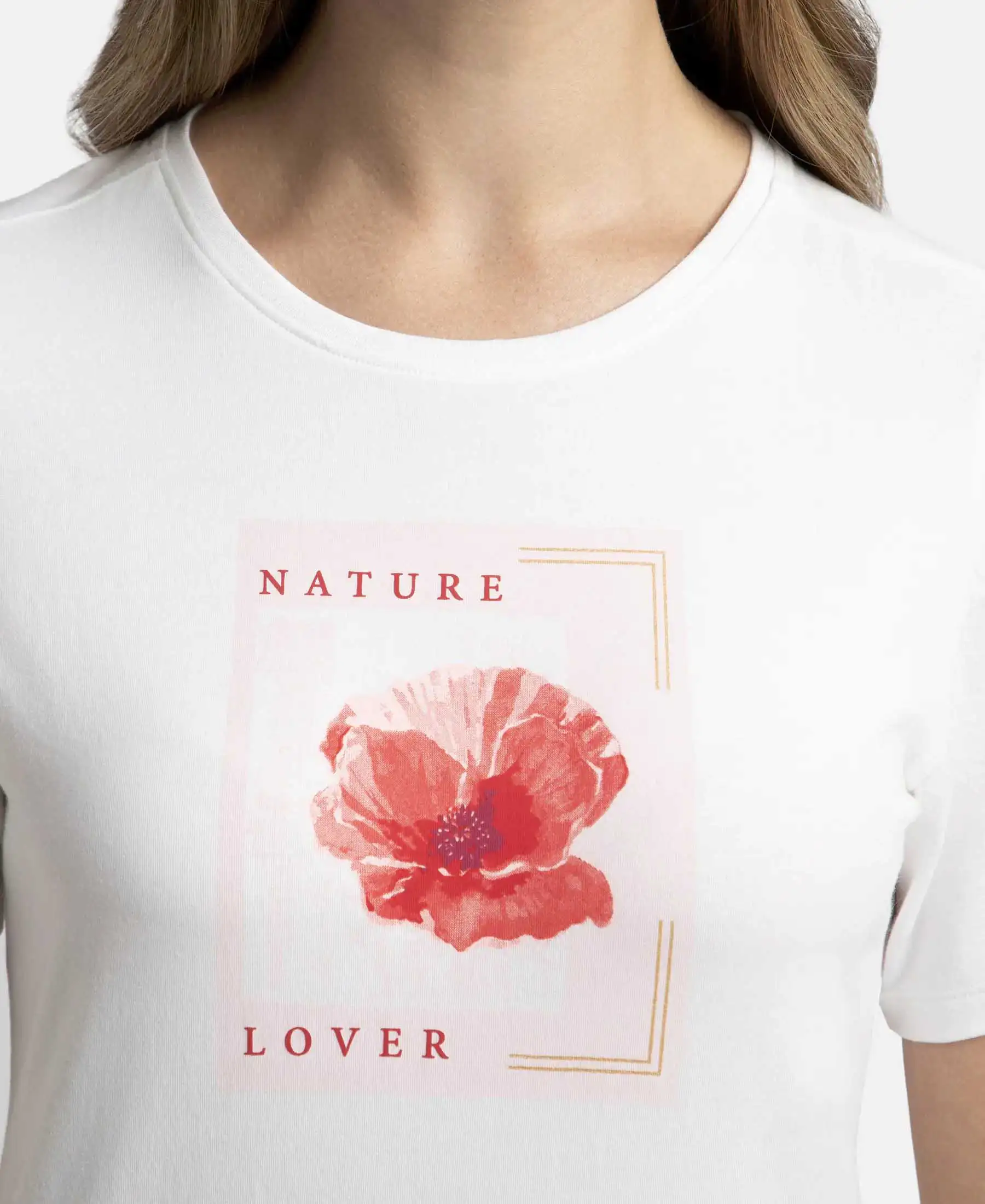Super Combed Cotton Elastane Stretch Regular Fit Graphic Printed Round Neck Half Sleeve T-Shirt  - White - Image 7