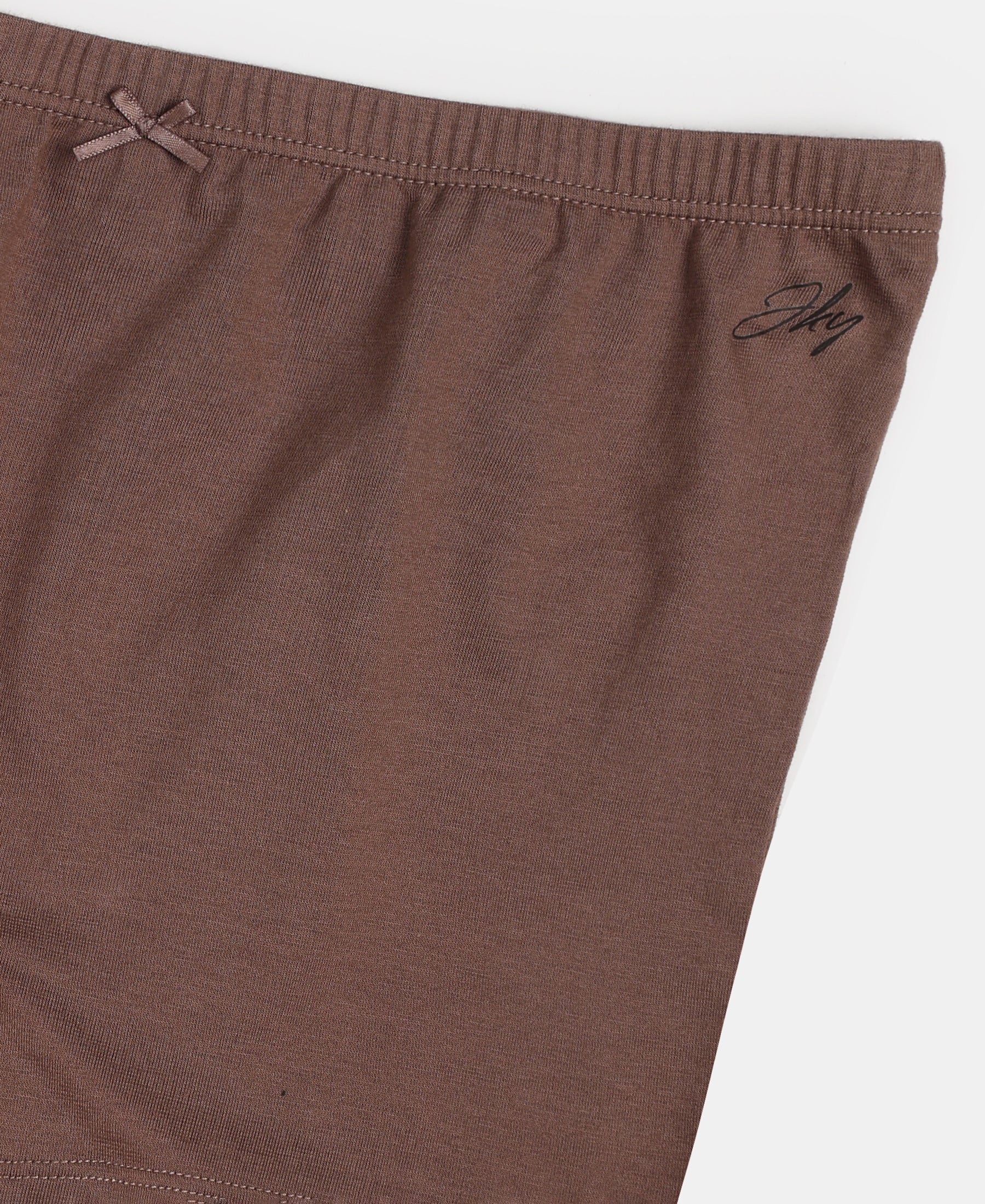 Super Combed Cotton Elastane Stretch Shorties with Ultrasoft Waistband - Deep Taupe (Pack of 2) - Image 4