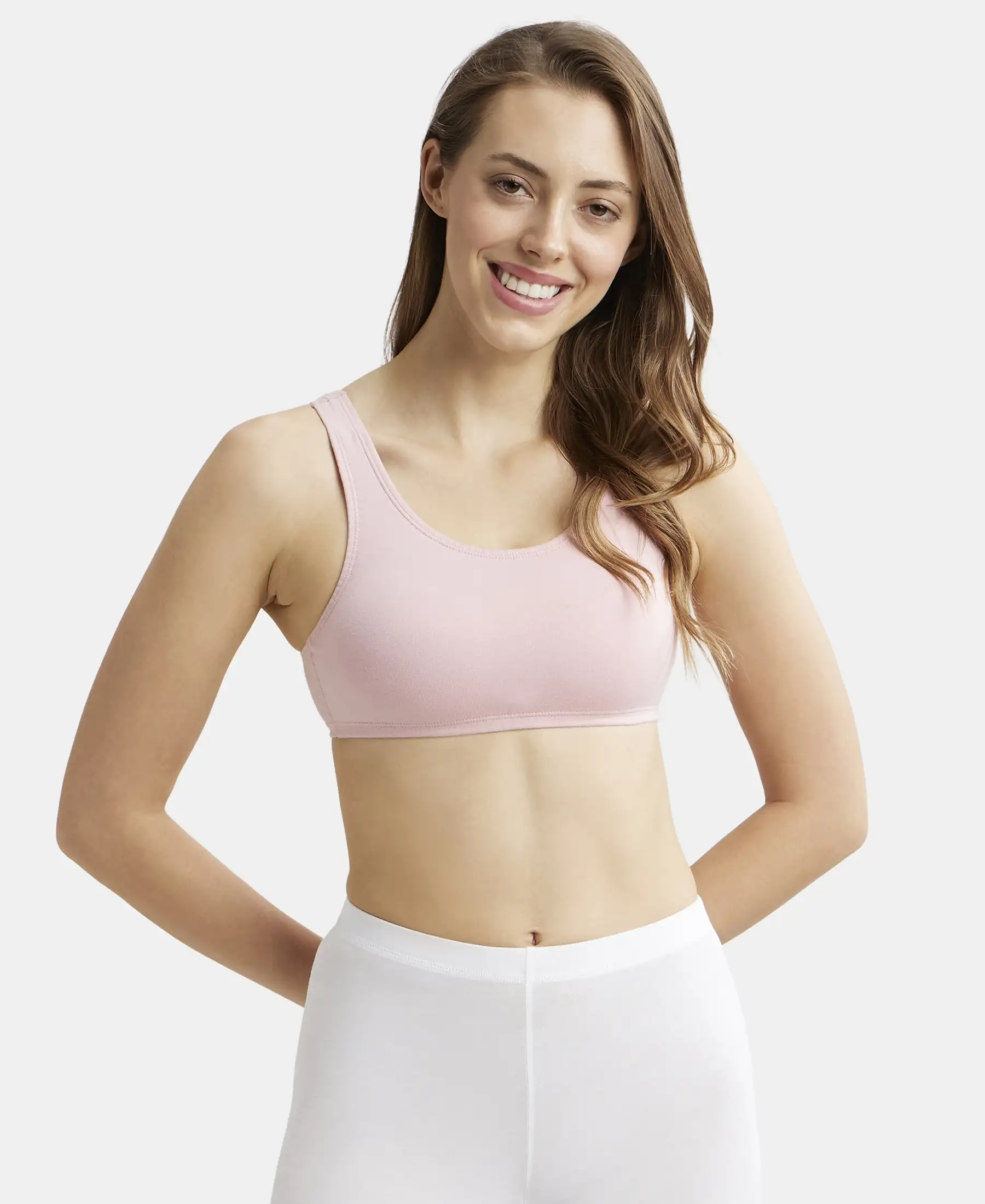 Super Combed Cotton Elastane Stretch Slip On Crop Top With StayFresh Treatment - Crush N Blush